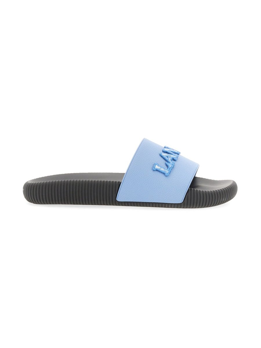 Lanvin Sandalwood Arpege Sandals — Blue, view 2