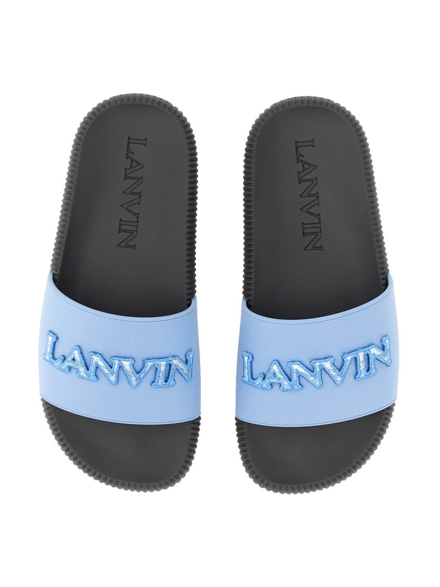 Lanvin Sandalwood Arpege Sandals — Blue, view 3