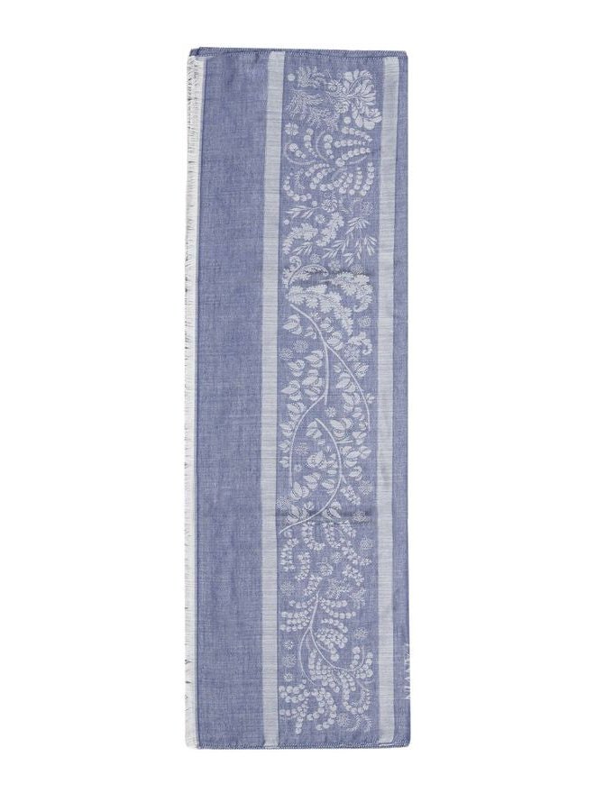 Lanvin Printed Modal and Wool Scarf — Blue, view 2