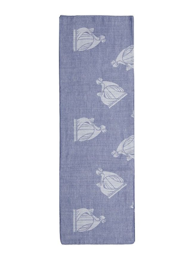 Lanvin Printed Modal and Wool Scarf — Blue, view 3