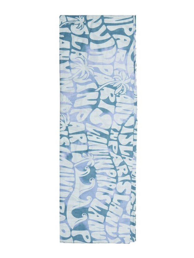 Lanvin Logo-Jacquard Wool Scarf — Dark Teal, view 2