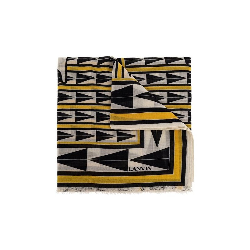 Lanvin Wool Geometric Scarf — Multicolor by Lanvin