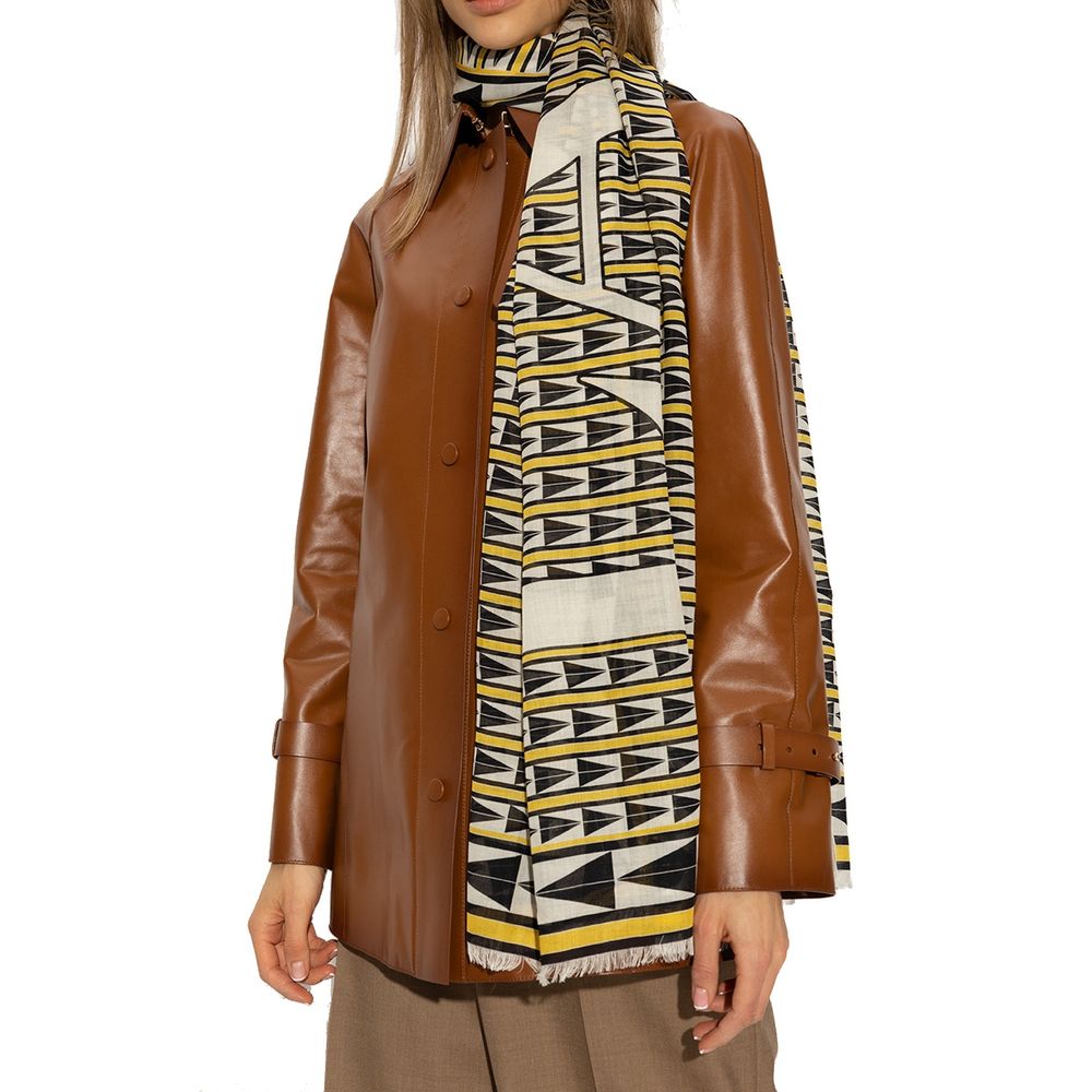 Lanvin Wool Geometric Scarf — Multicolor, view 2