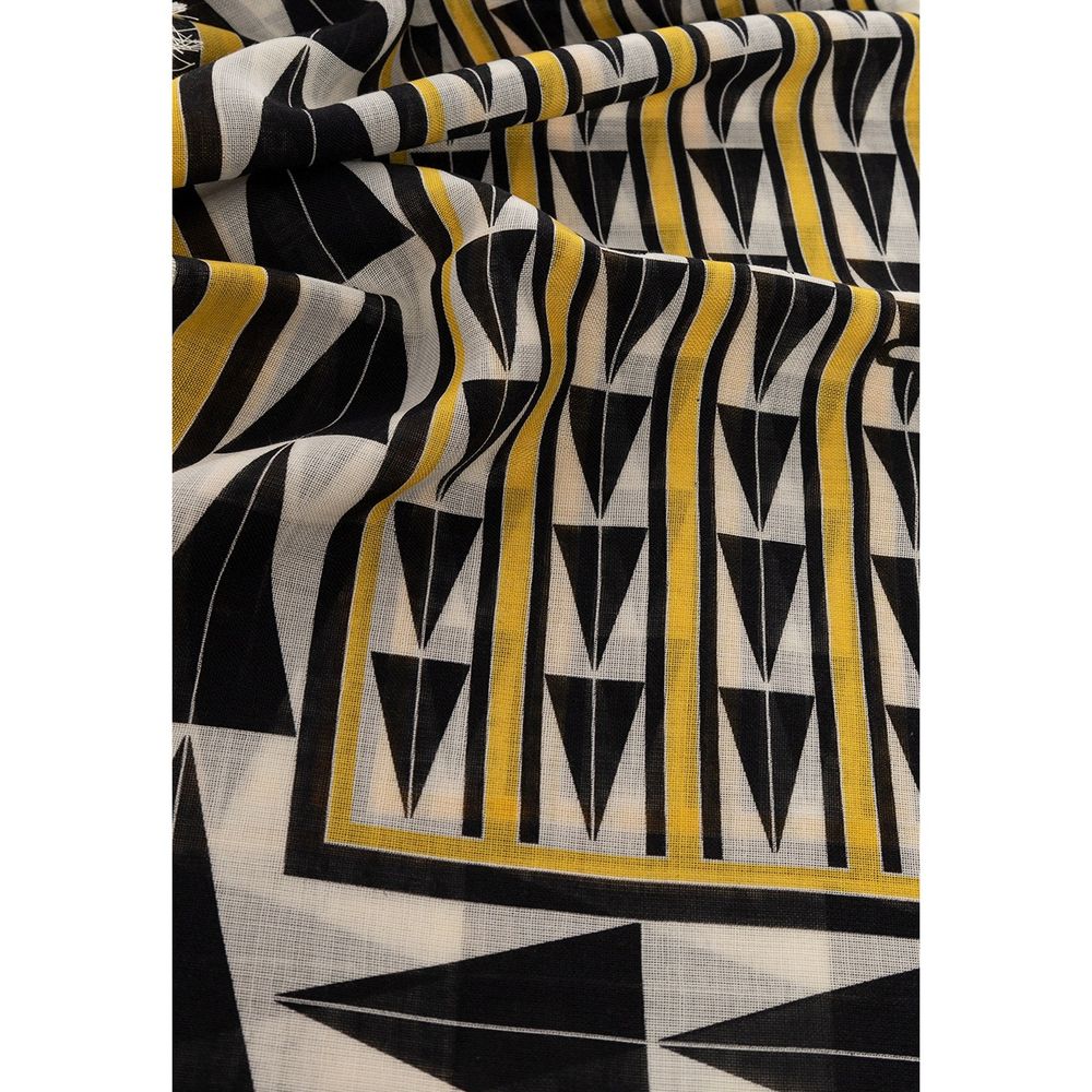 Lanvin Wool Geometric Scarf — Multicolor, view 3