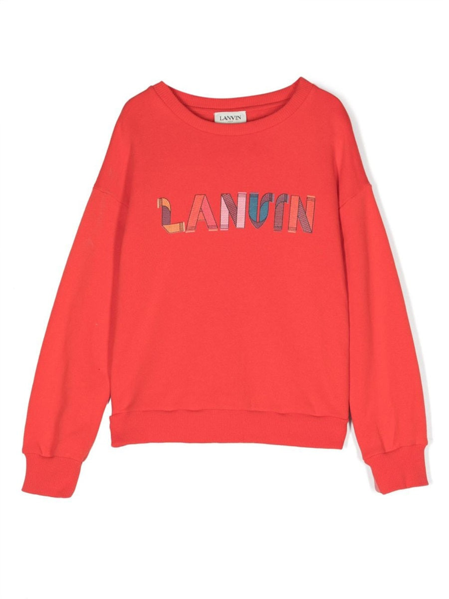 Lanvin Logo Cotton Sweatshirt — Red by Lanvin
