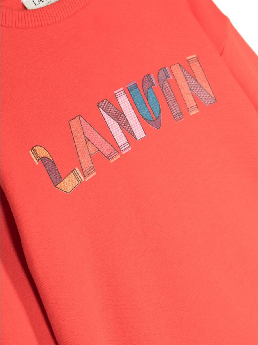 Lanvin Logo Cotton Sweatshirt — Red, view 2