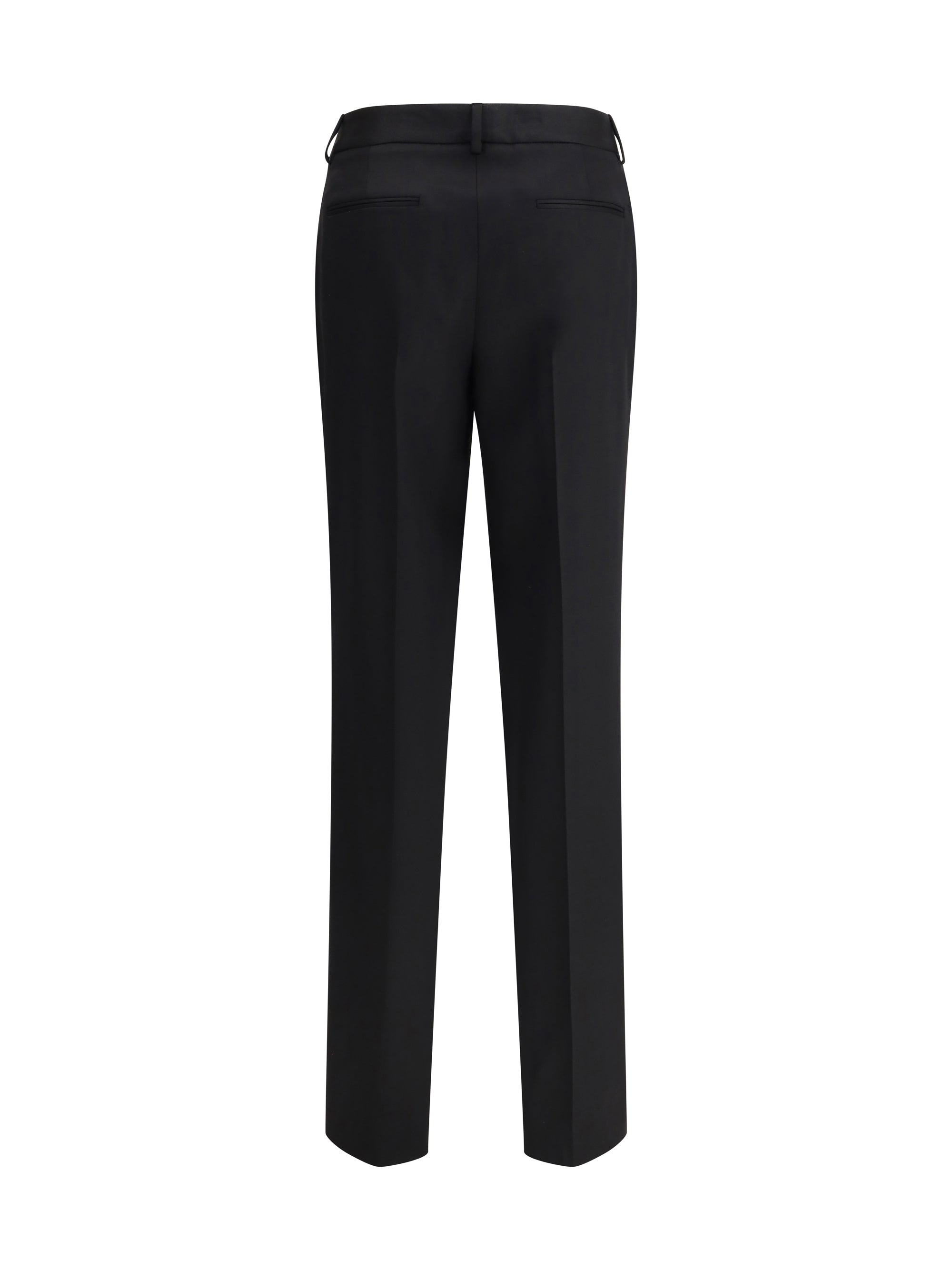Lardini Wool Trousers — Black, view 2