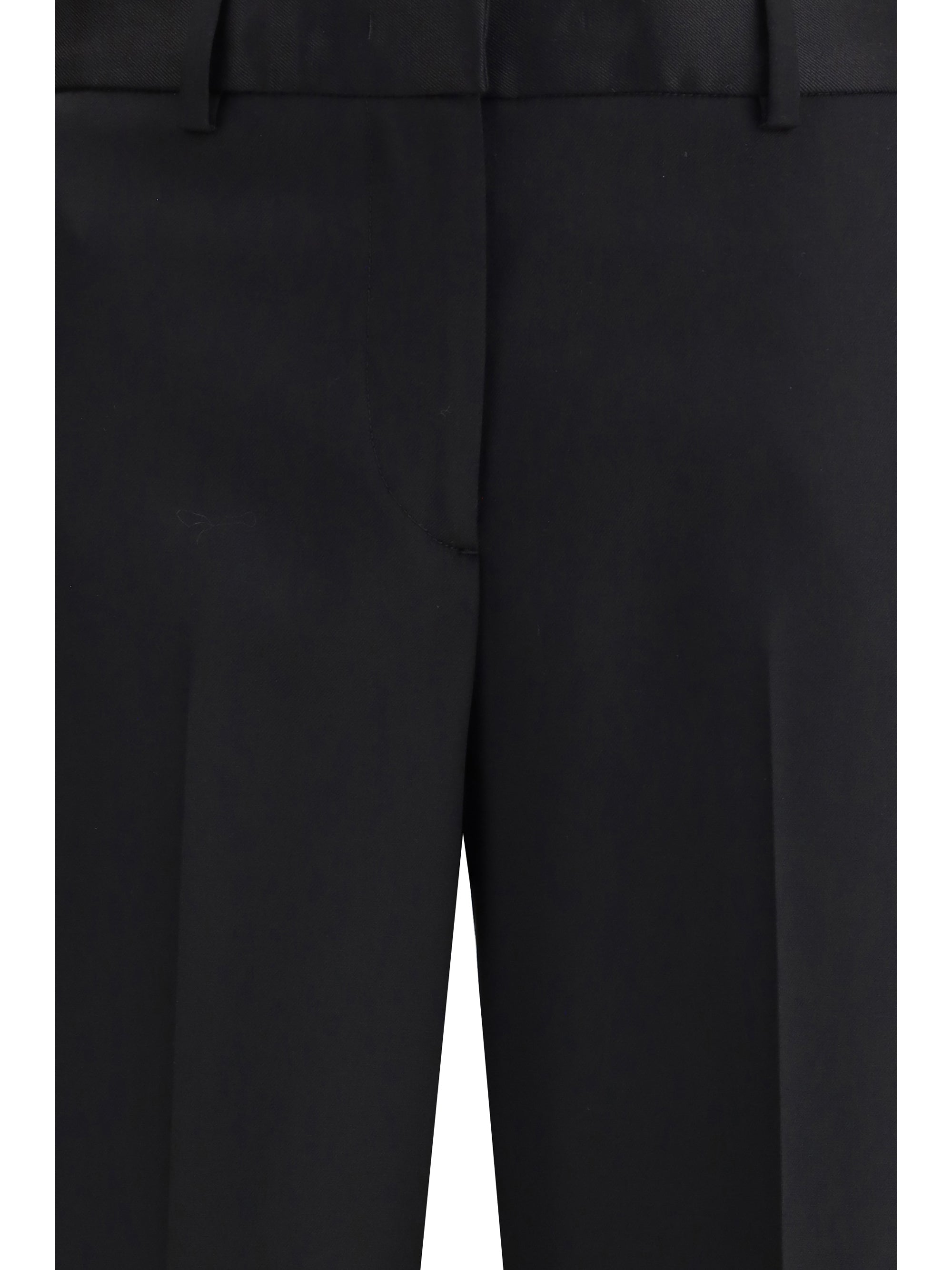 Lardini Wool Trousers — Black, view 3