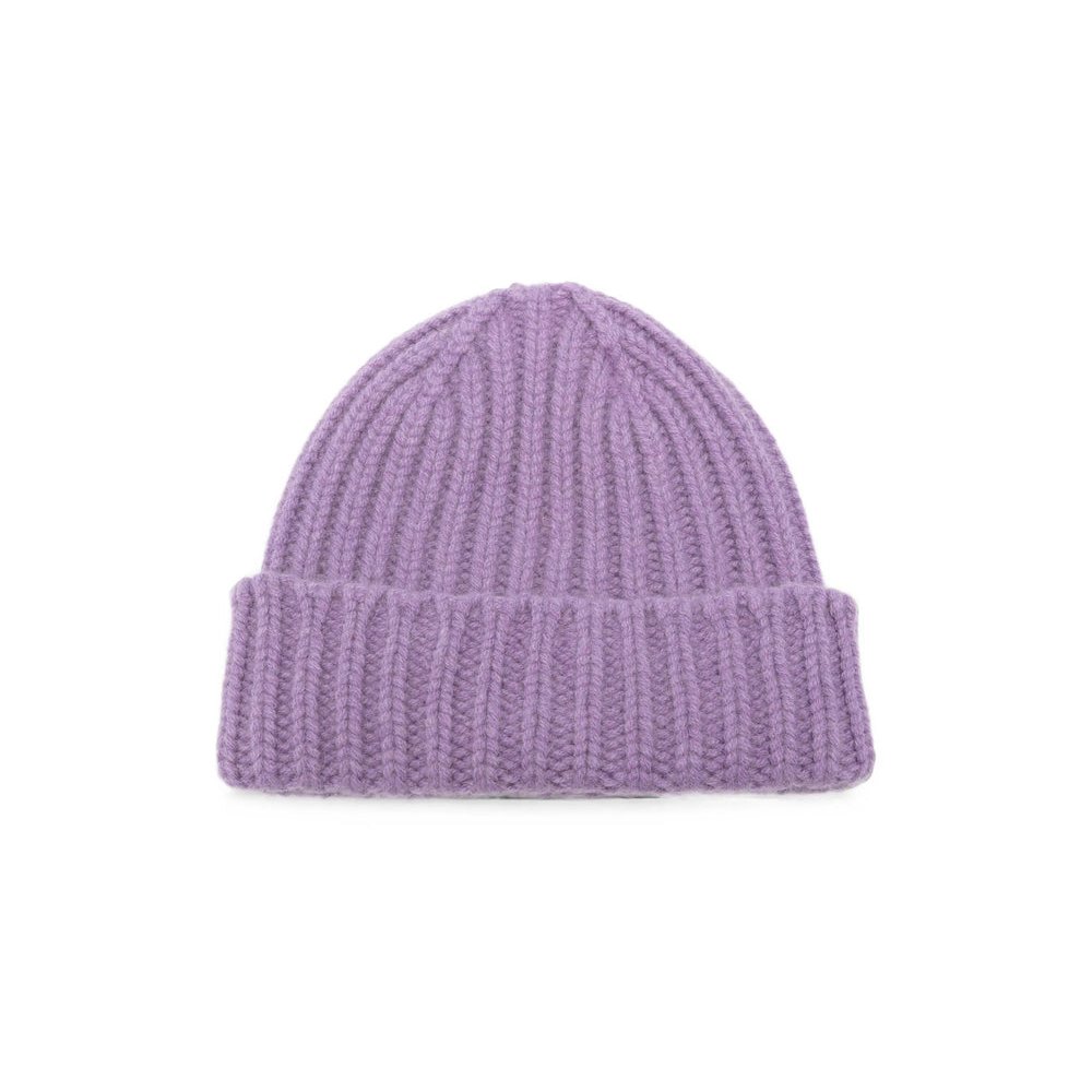 Le Bonnet LBL-015 Ribbed Lambswool Beanie — Purple, view 3