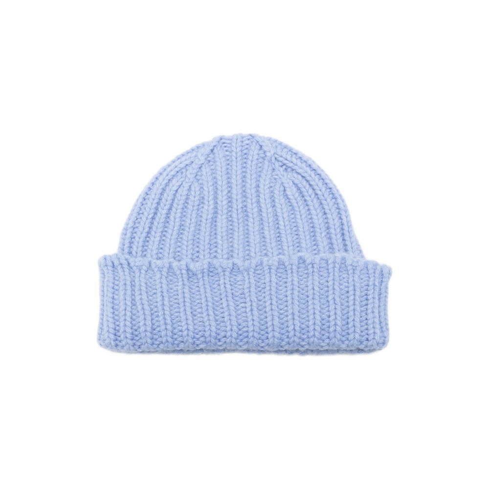 Le Bonnet LBL-025 Ribbed Knit Wool Blend Beanie — Blue, view 2