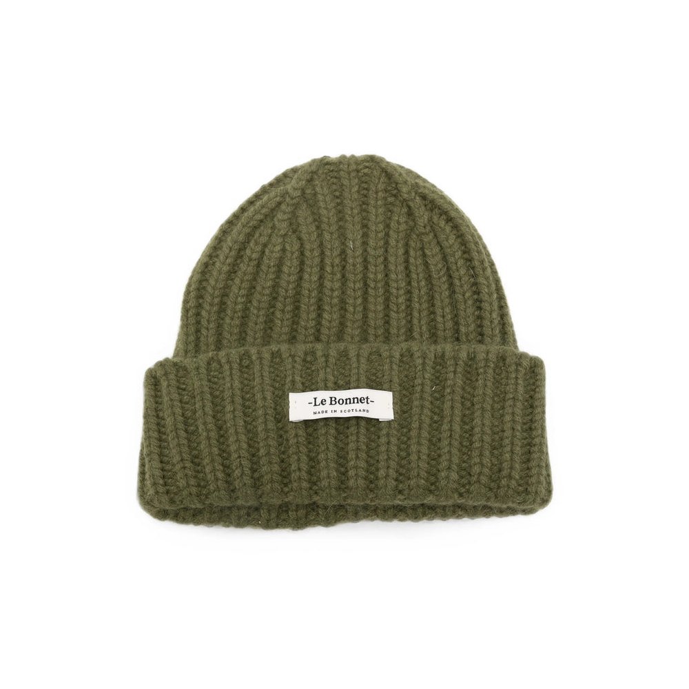 Le Bonnet LBL-033 Ribbed Lambswool Beanie — Green by Le Bonnet