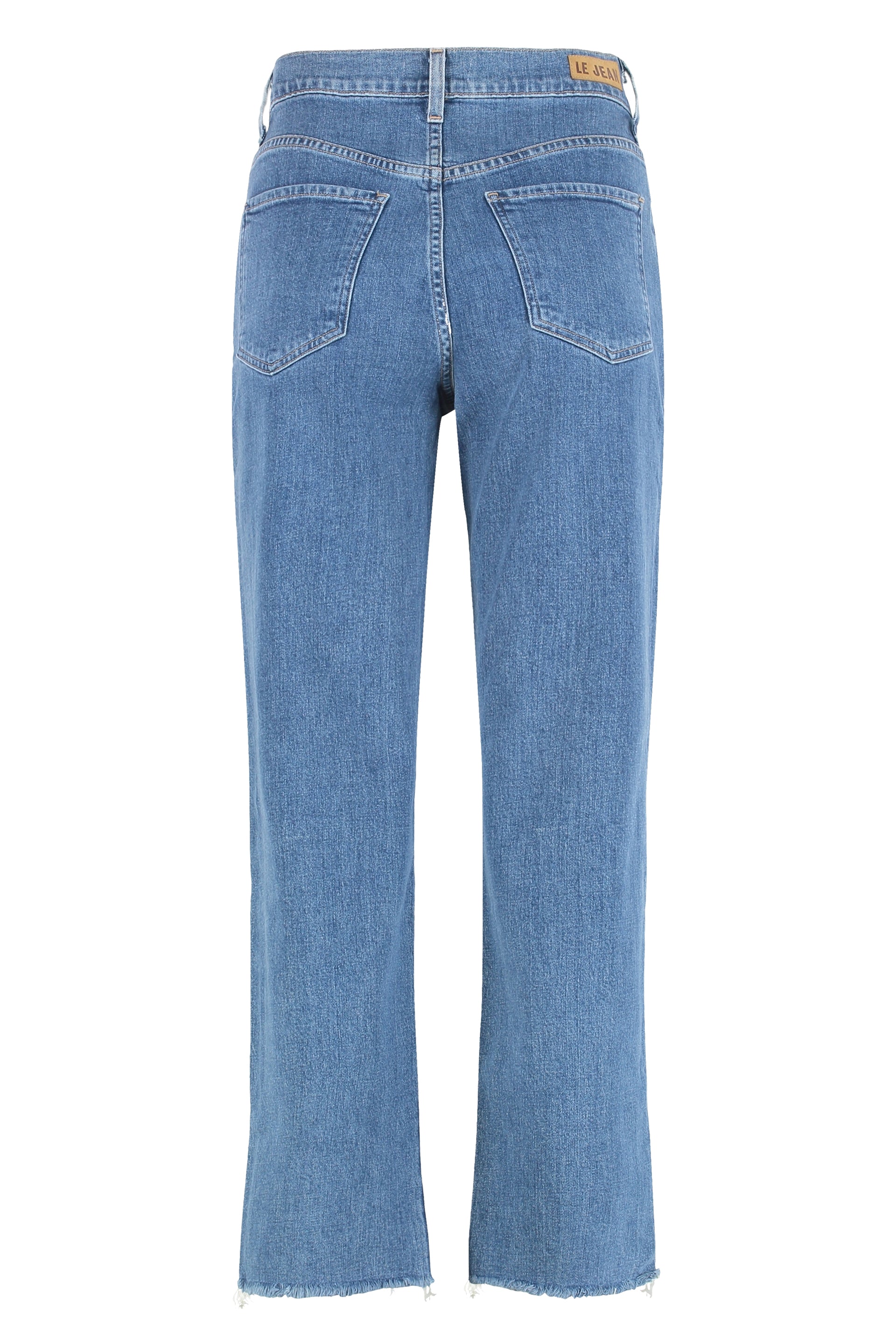 Le Jean Studded Straight-Leg Jeans — Blue, view 2