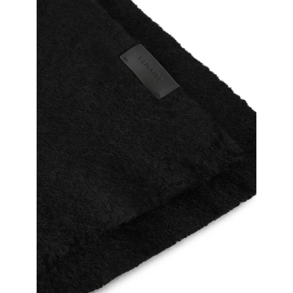 Lemaire Alpaca Wool Blend Scarf — Black, view 2