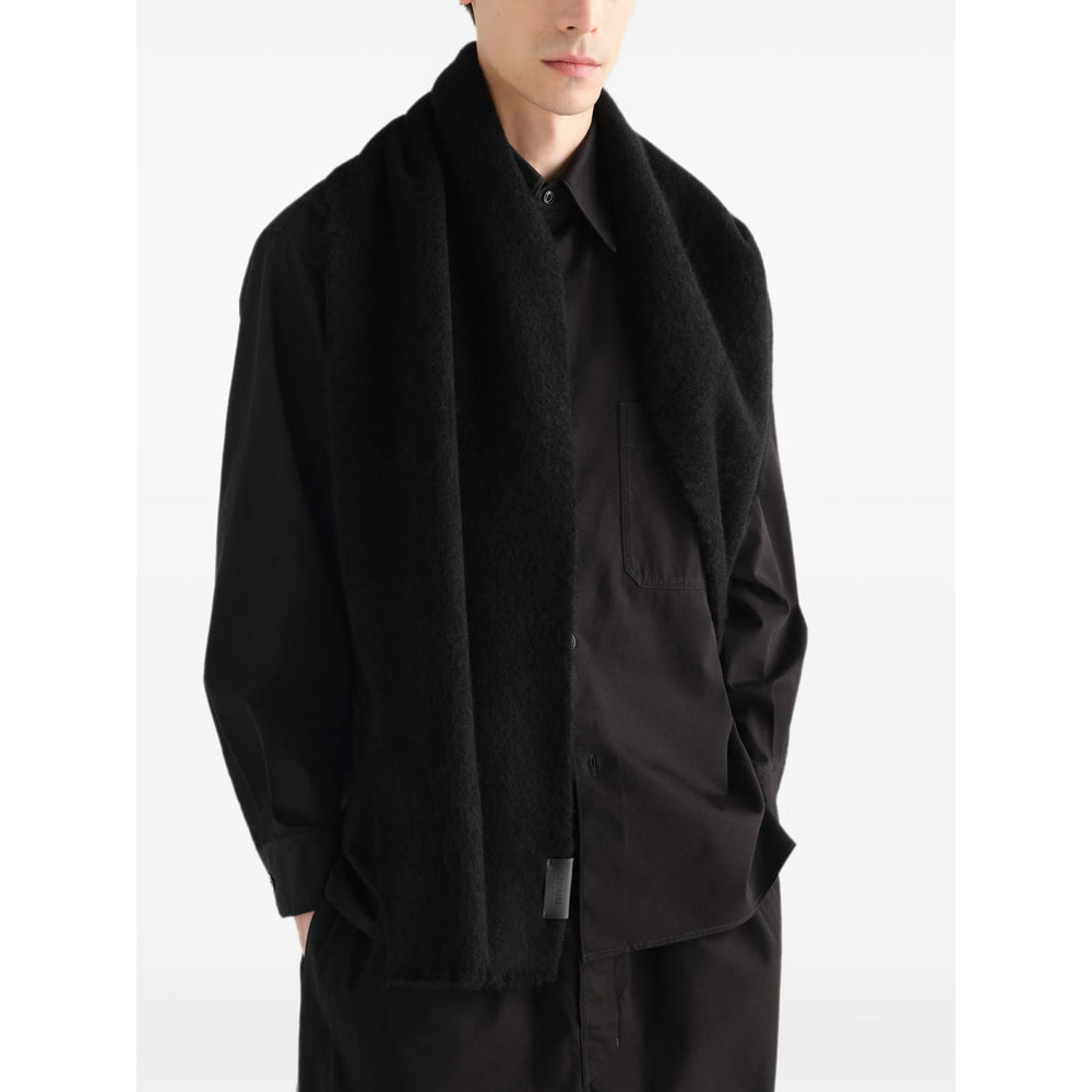 Lemaire Alpaca Wool Blend Scarf — Black, view 3
