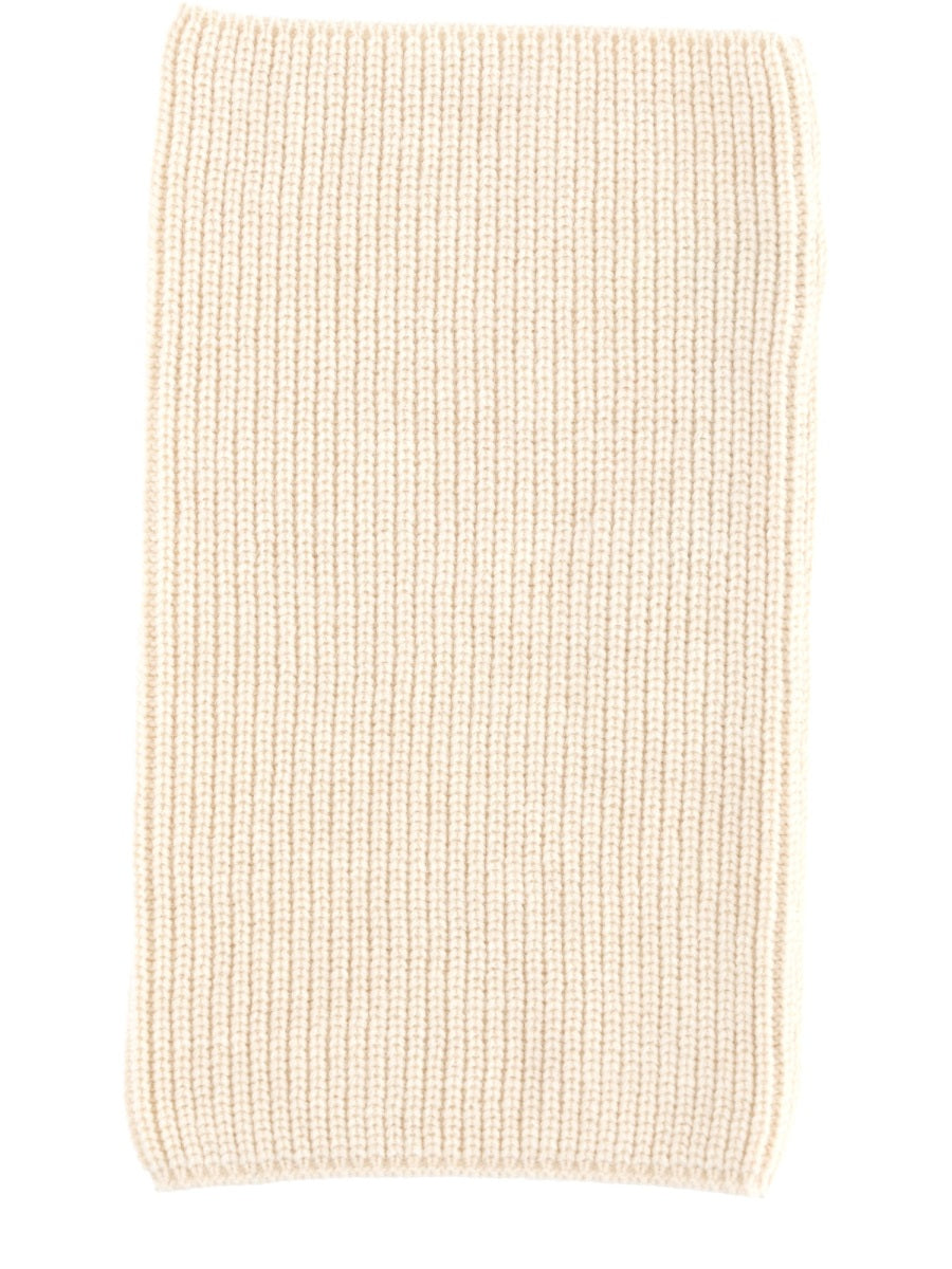 Lemaire Alpaca Wool Blend Snood Scarf — White by Lemaire