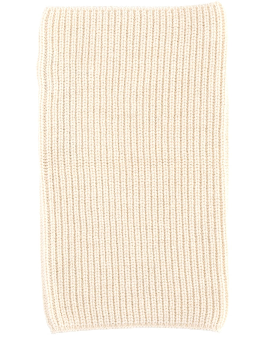 Lemaire Alpaca Wool Blend Snood Scarf — White, view 2