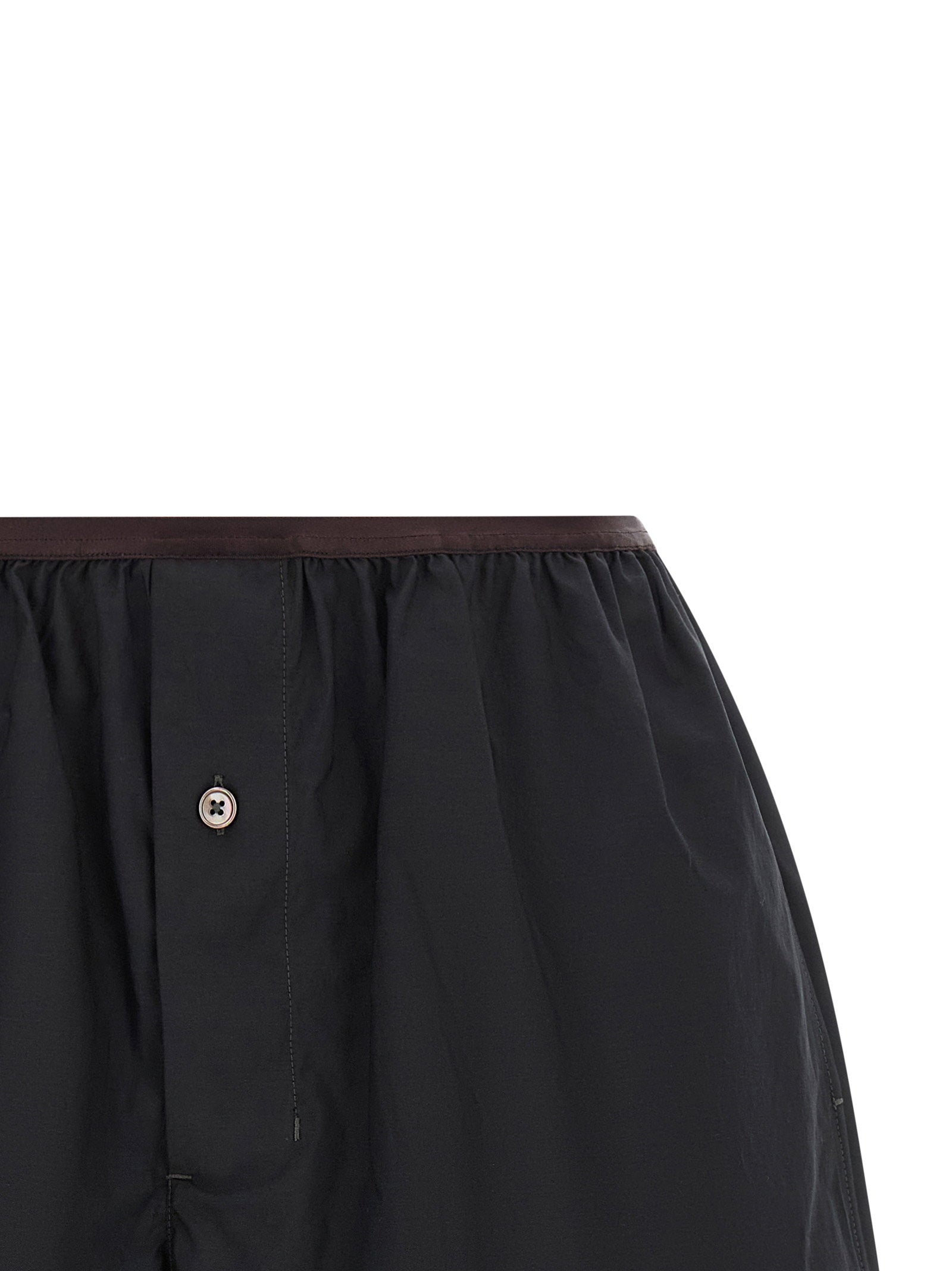 Lemaire Lightweight Cotton Boxer Shorts — Black, view 3