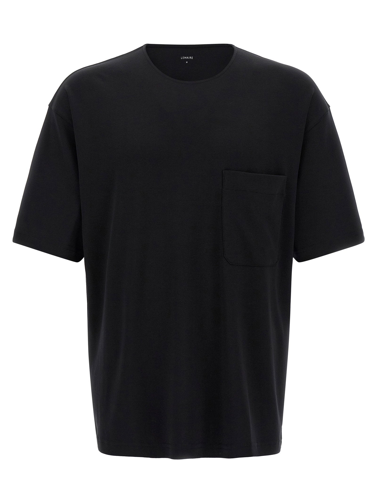 Lemaire Cotton and Silk Blend T-Shirt — Black by Lemaire