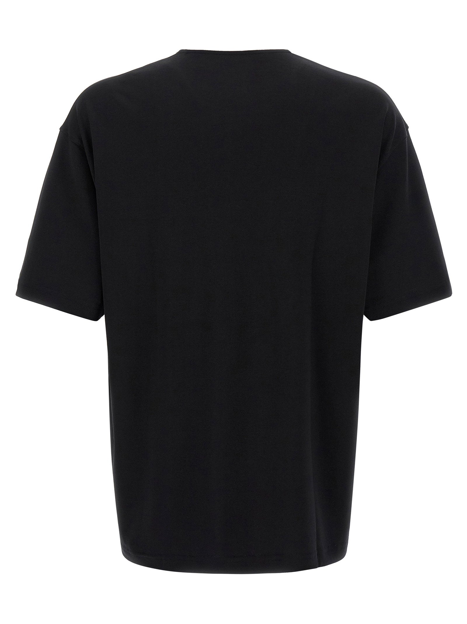 Lemaire Cotton and Silk Blend T-Shirt — Black, view 2