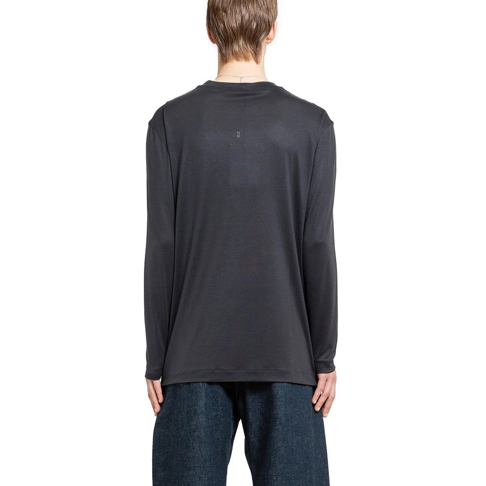 Lemaire Silk T-Shirt — Black, view 3