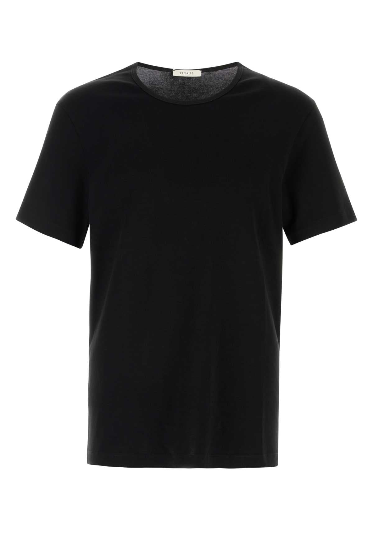 Lemaire Cotton Crew-Neck T-Shirt — Black by Lemaire