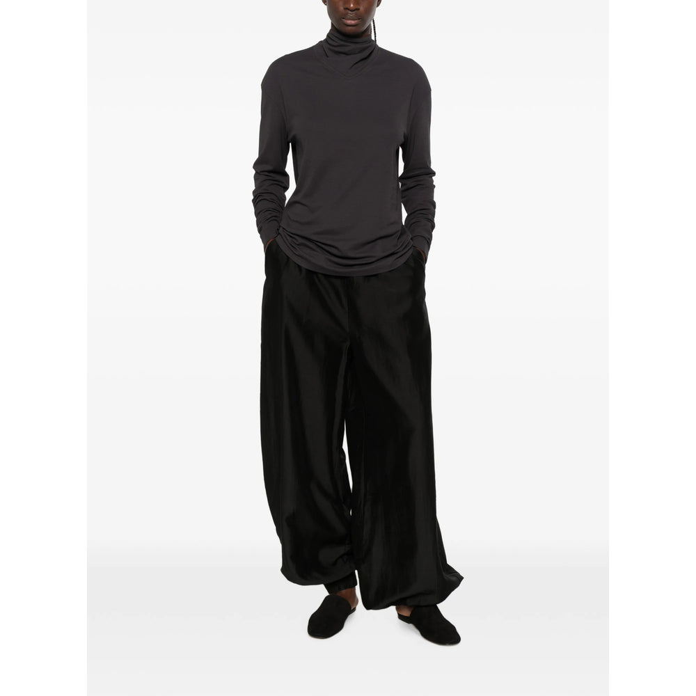 Lemaire Cotton Turtleneck T-Shirt — Gray, view 2