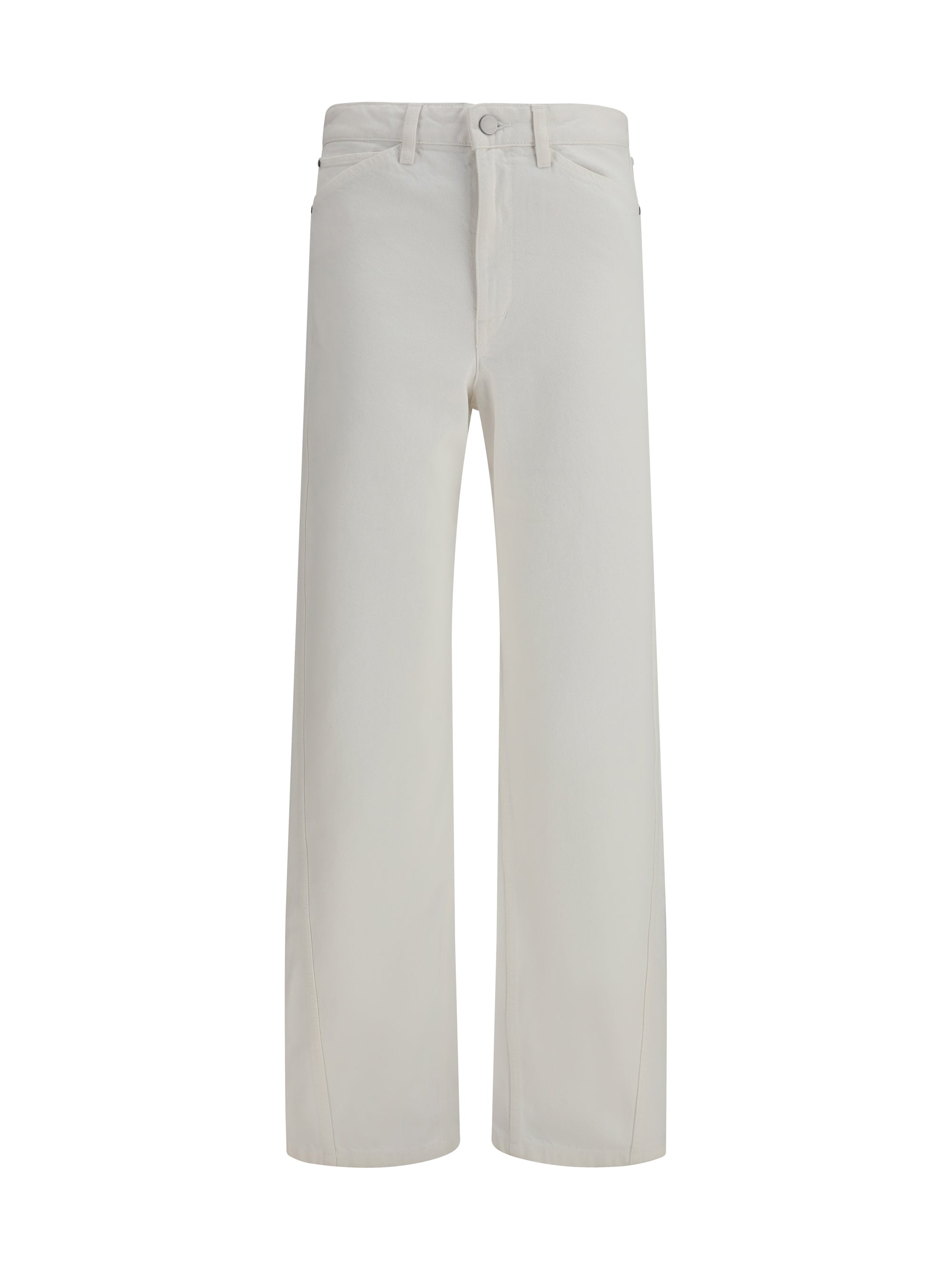 Lemaire Cotton Five-Pocket Trousers — White by Lemaire