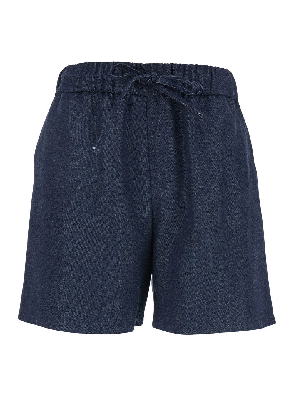 Leplain Tencel Tech Fabric with Drawstring Bermuda Shorts — Navy by Leplain