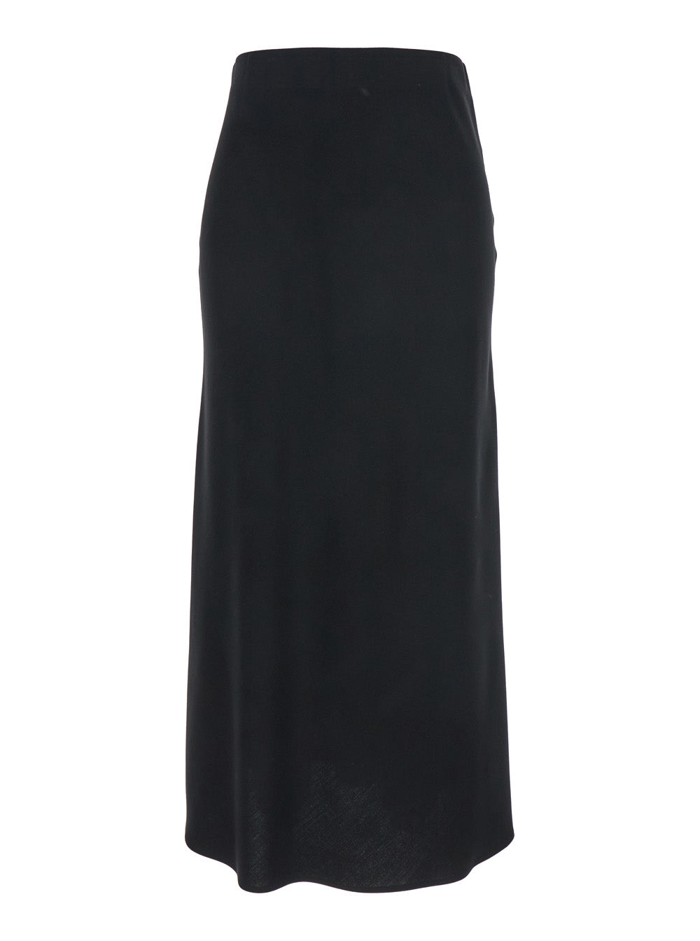 Leplain High-Waist Cotton Midi Skirt — Black by Leplain
