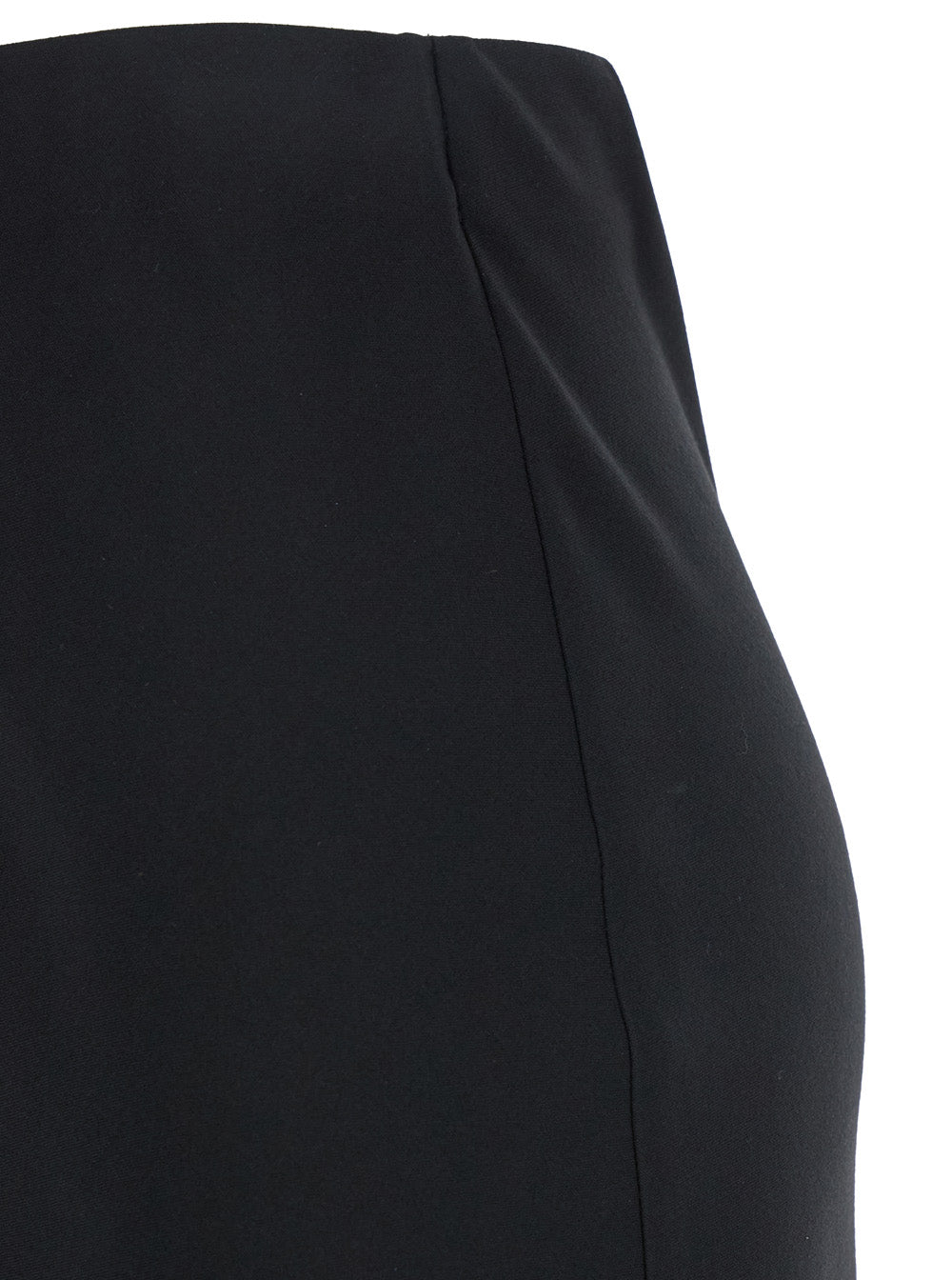 Leplain High-Waist Cotton Midi Skirt — Black, view 3