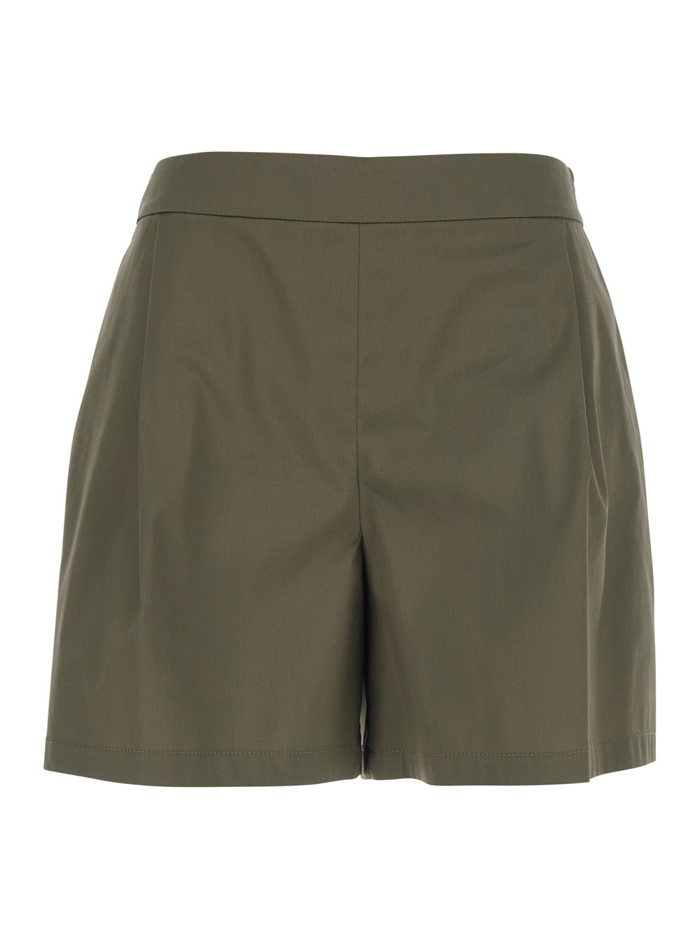 Leplain Cotton-Blend Tailored Shorts — Green by Leplain