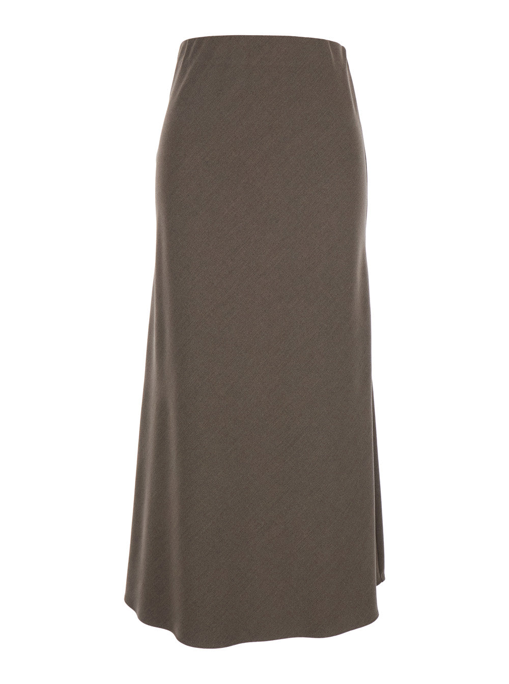 Leplain Side-Hook A-Line Maxi Skirt — Gray by Leplain