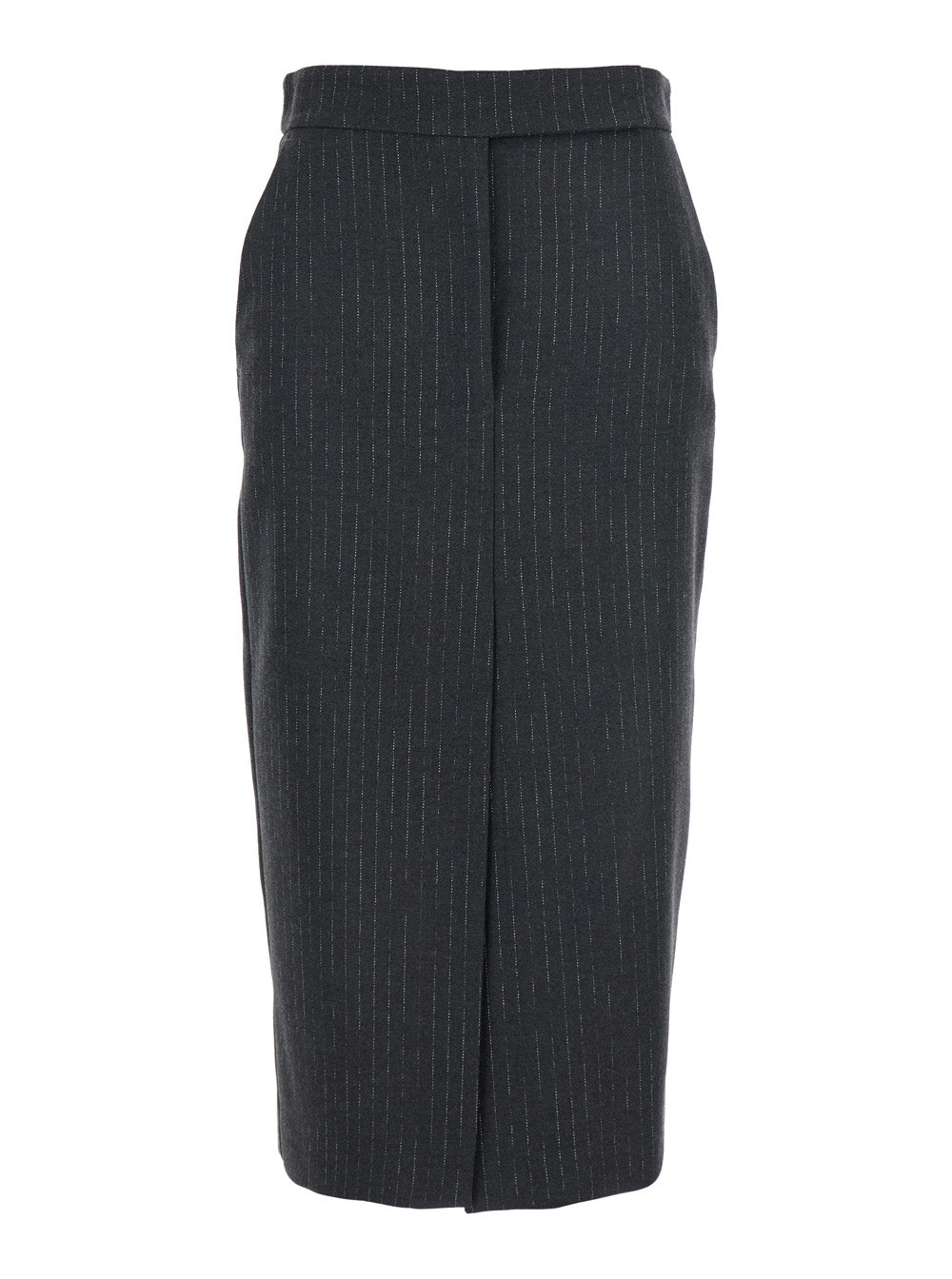 Leplain Striped Pencil Skirt — Gray by Leplain