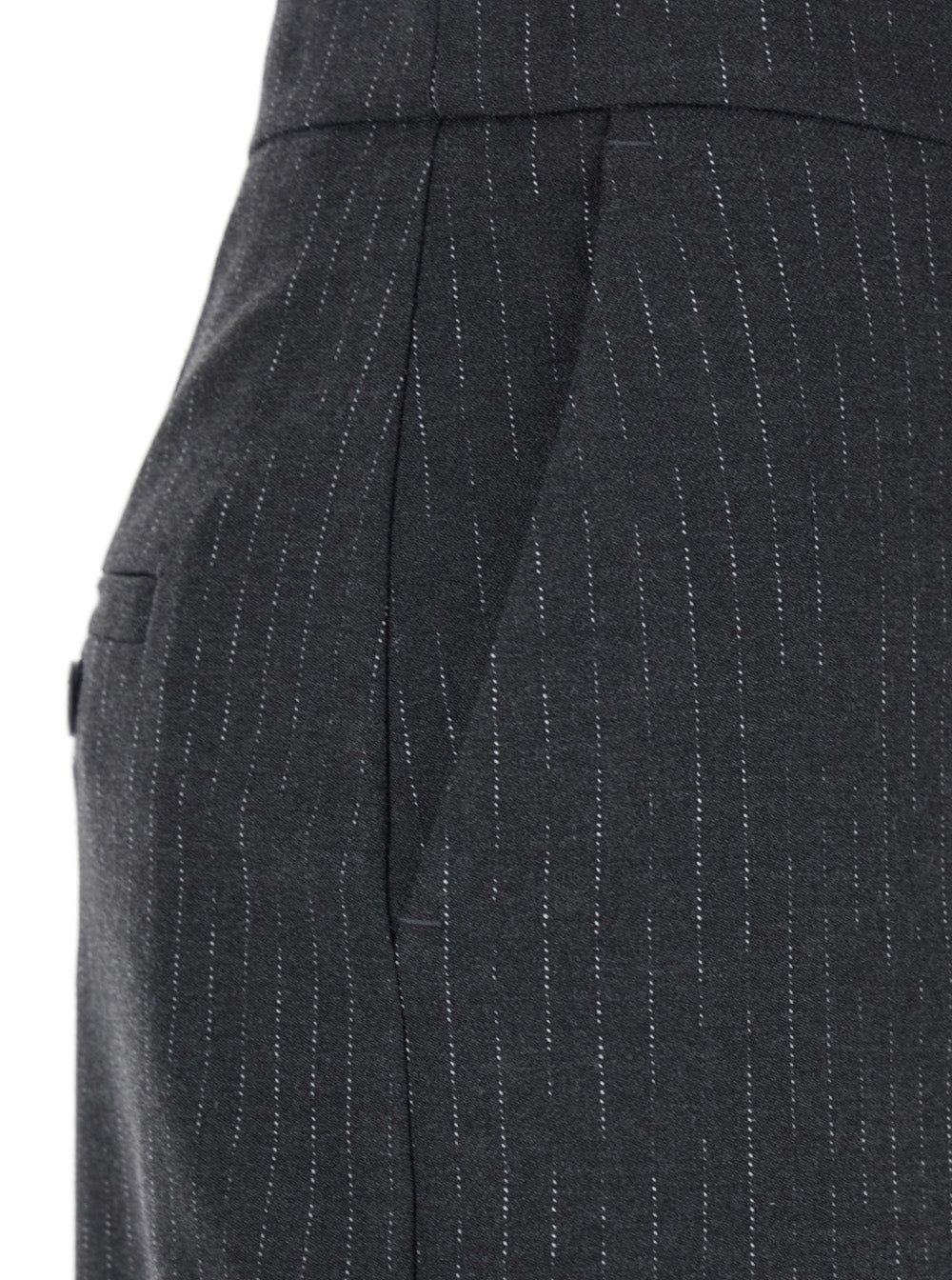 Leplain Striped Pencil Skirt — Gray, view 3
