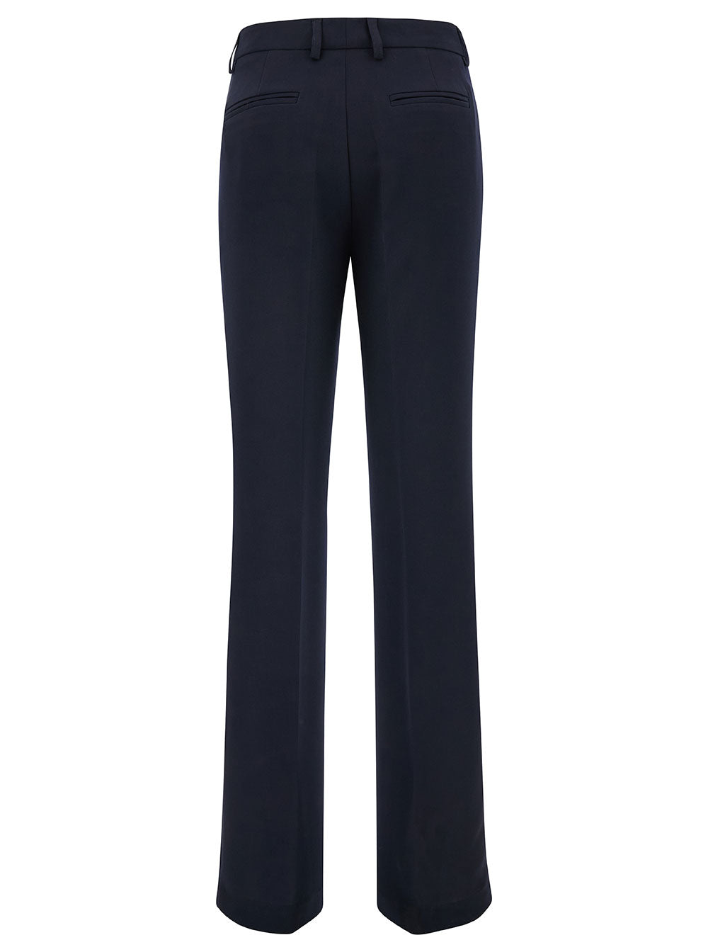 Leplain High-Waisted Straight Trousers — Blue, view 2