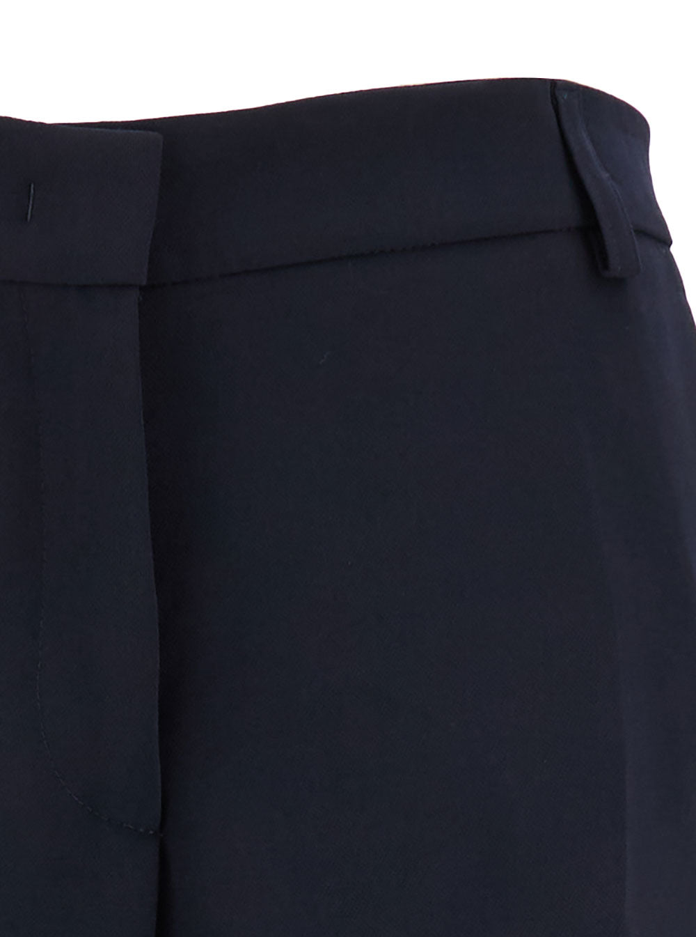 Leplain High-Waisted Straight Trousers — Blue, view 3