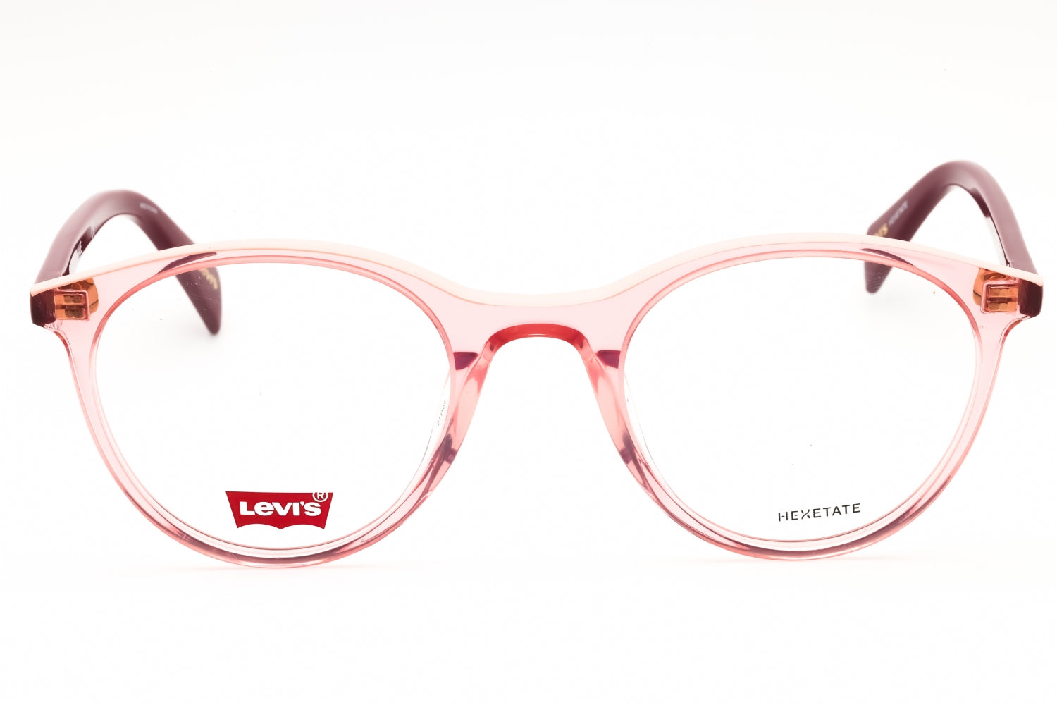 Levis LV1005 Round Plastic Eyeglasses — Pink, view 2