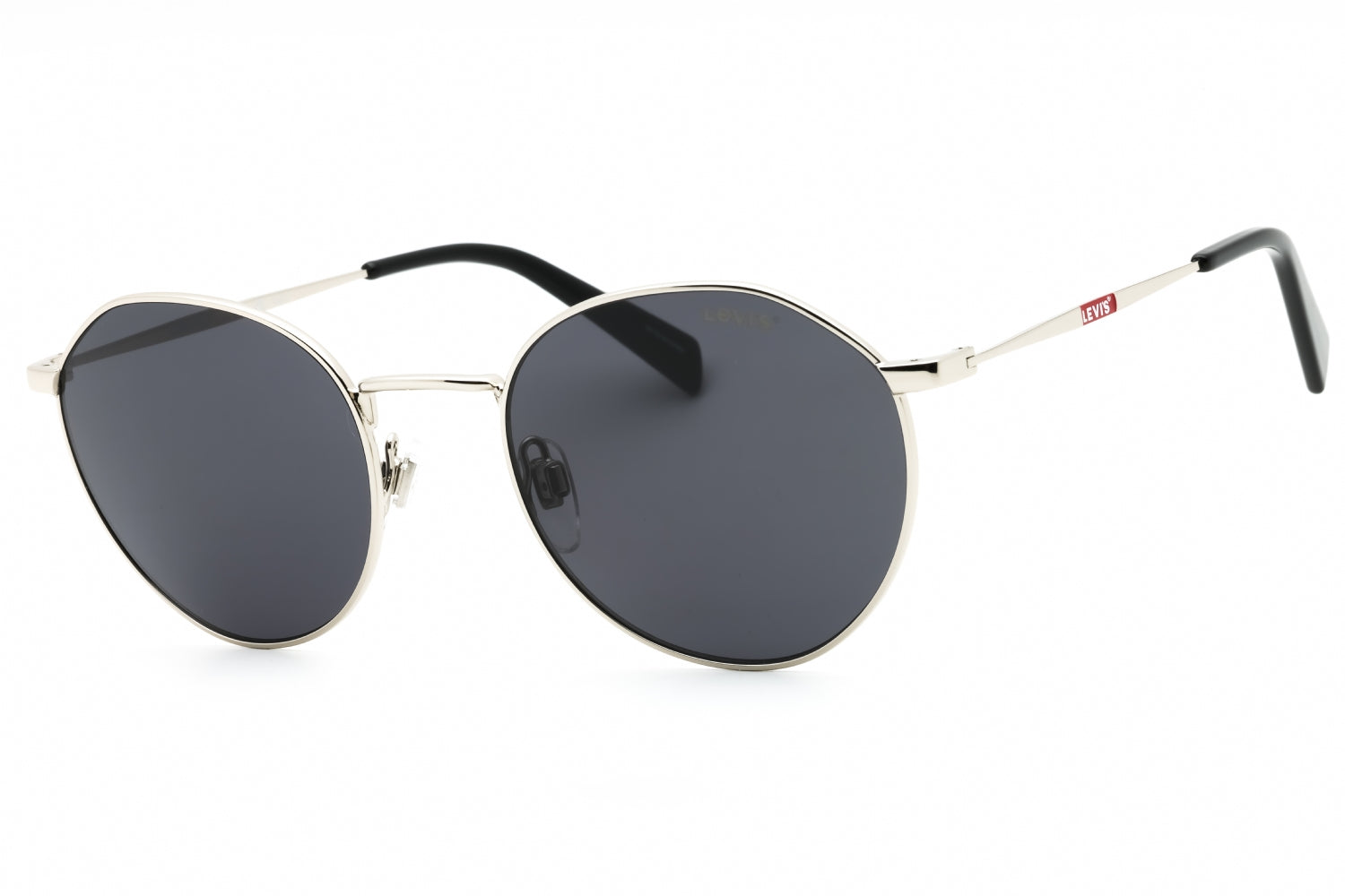 Levis LV1028S Round Metal Sunglasses — Silver by Levis
