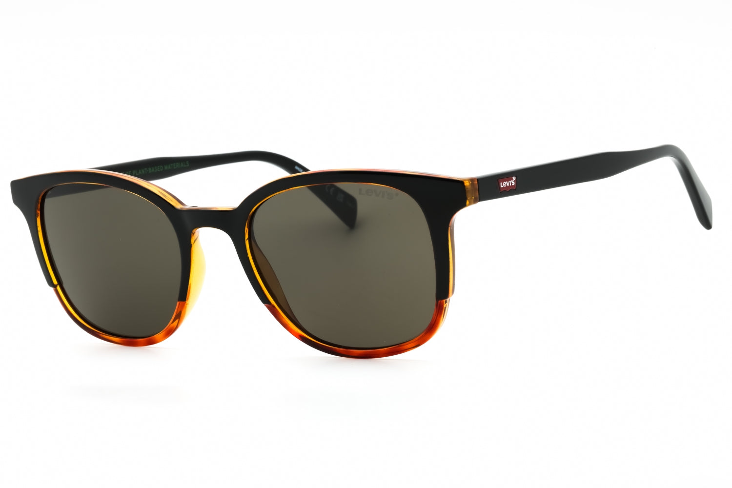 Levis LV5024S Rectangular Tortoiseshell Sunglasses — Brown by Levis