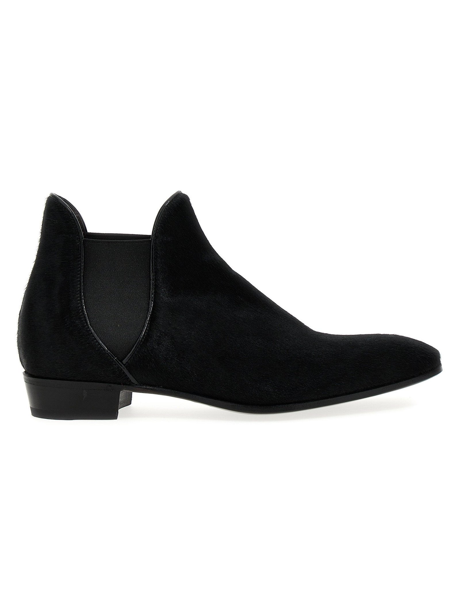Lidfort Calf Hair Chelsea Boot — Black by Lidfort