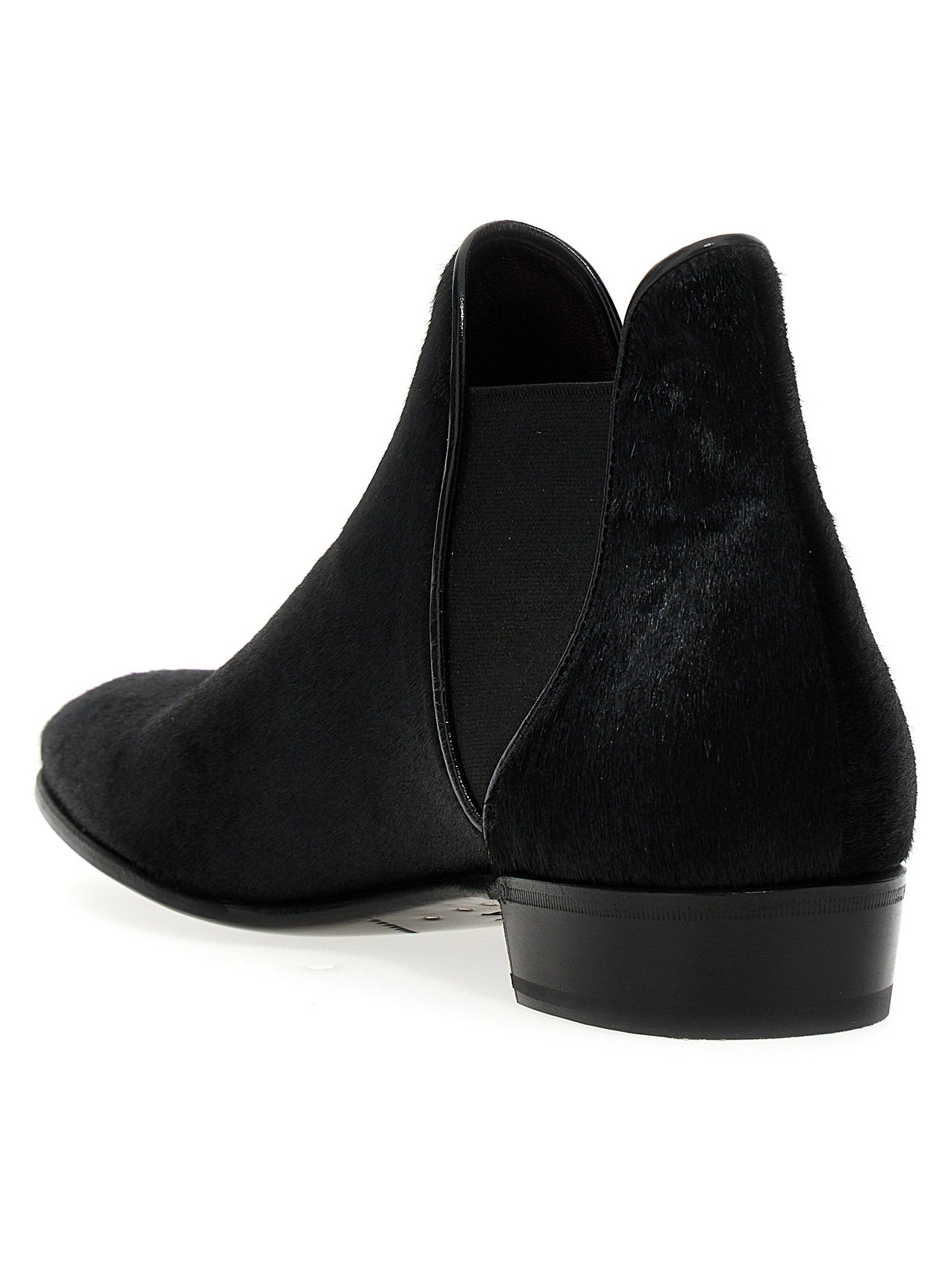 Lidfort Calf Hair Chelsea Boot — Black, view 2