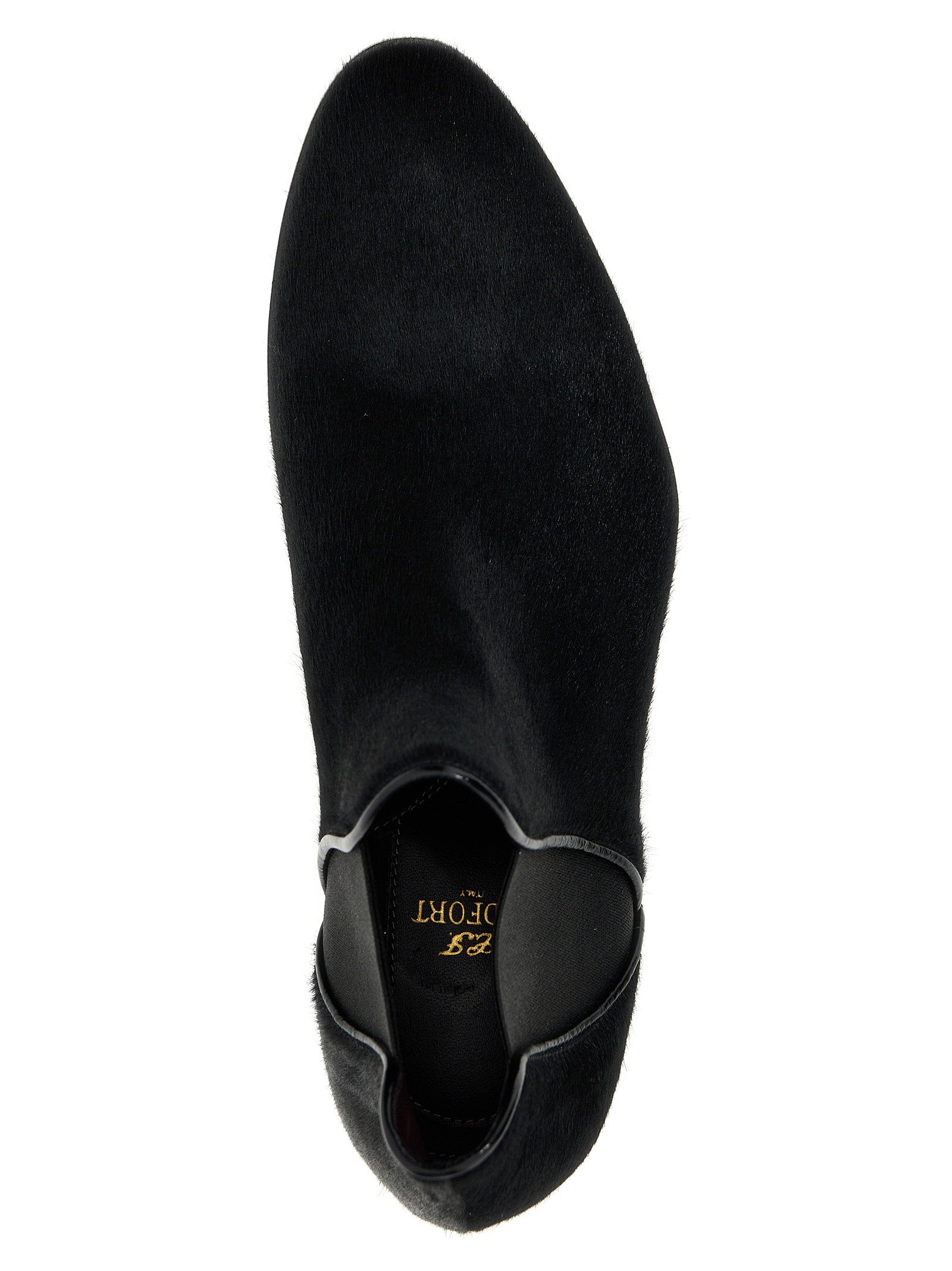 Lidfort Calf Hair Chelsea Boot — Black, view 3