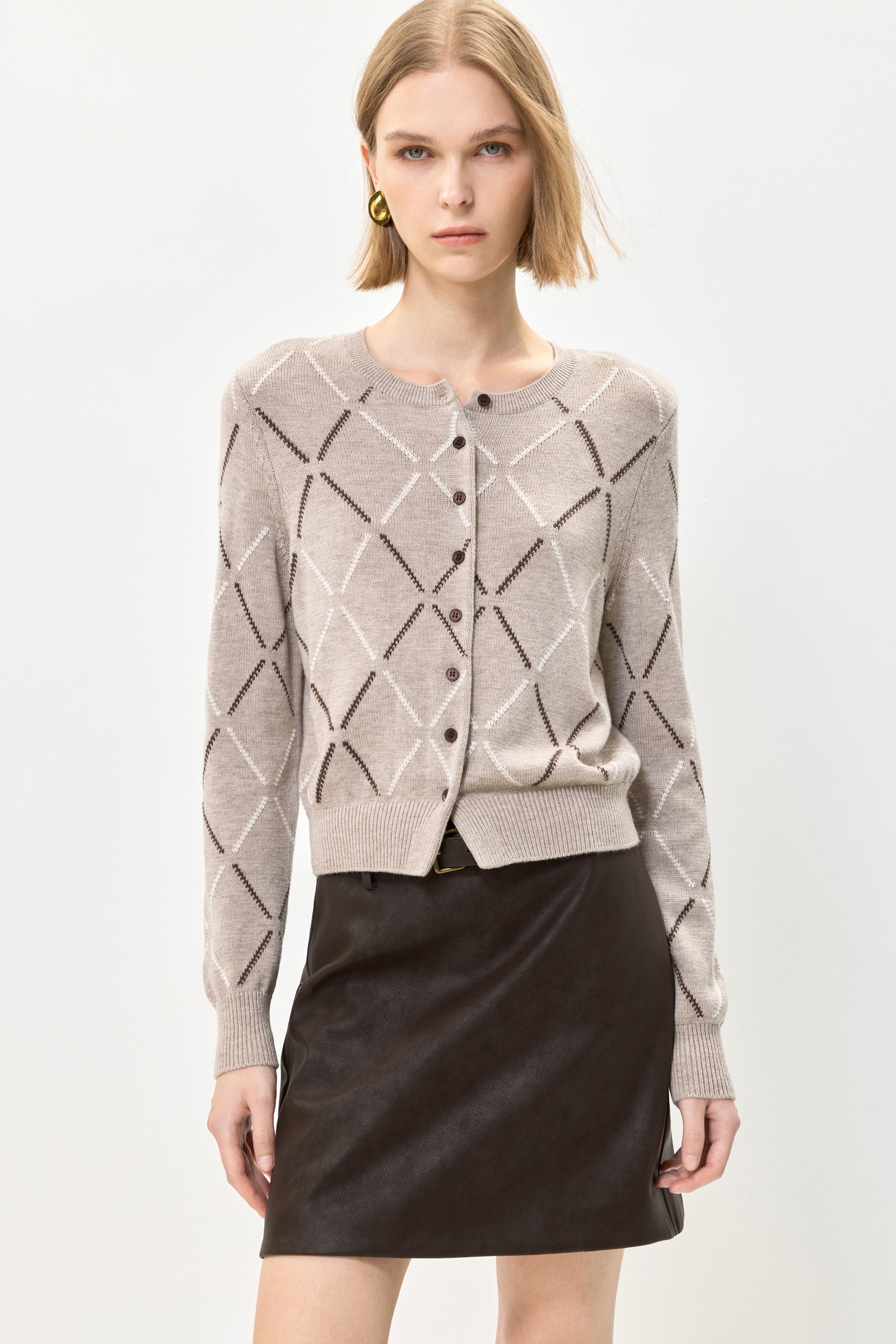 LILY Argyle Wool-Blend Cardigan by LILY STUDIO