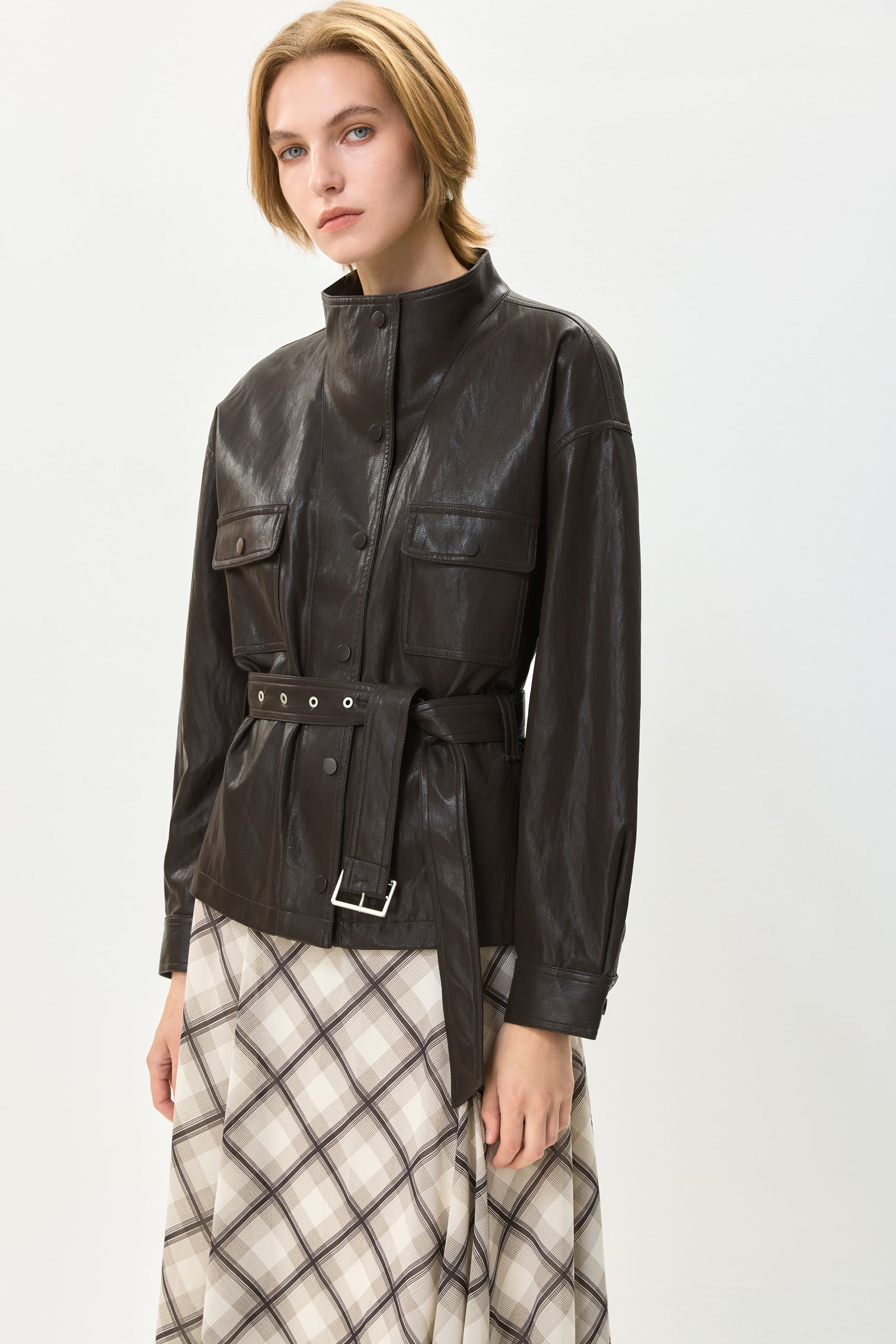 LILY Belted Oversized Jacket by LILY STUDIO