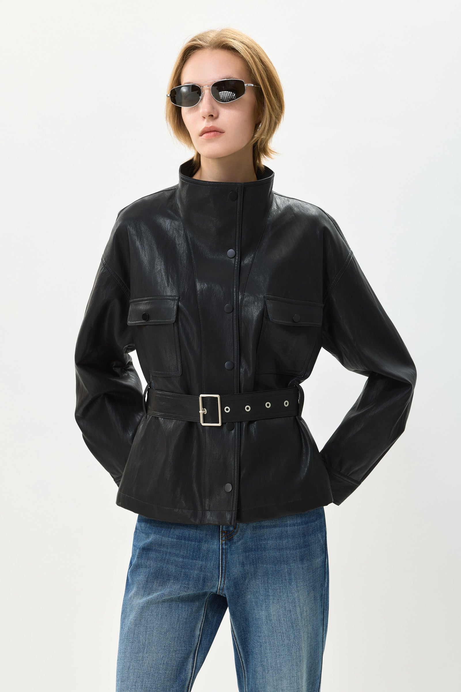 LILY Belted Oversized Jacket, view 2