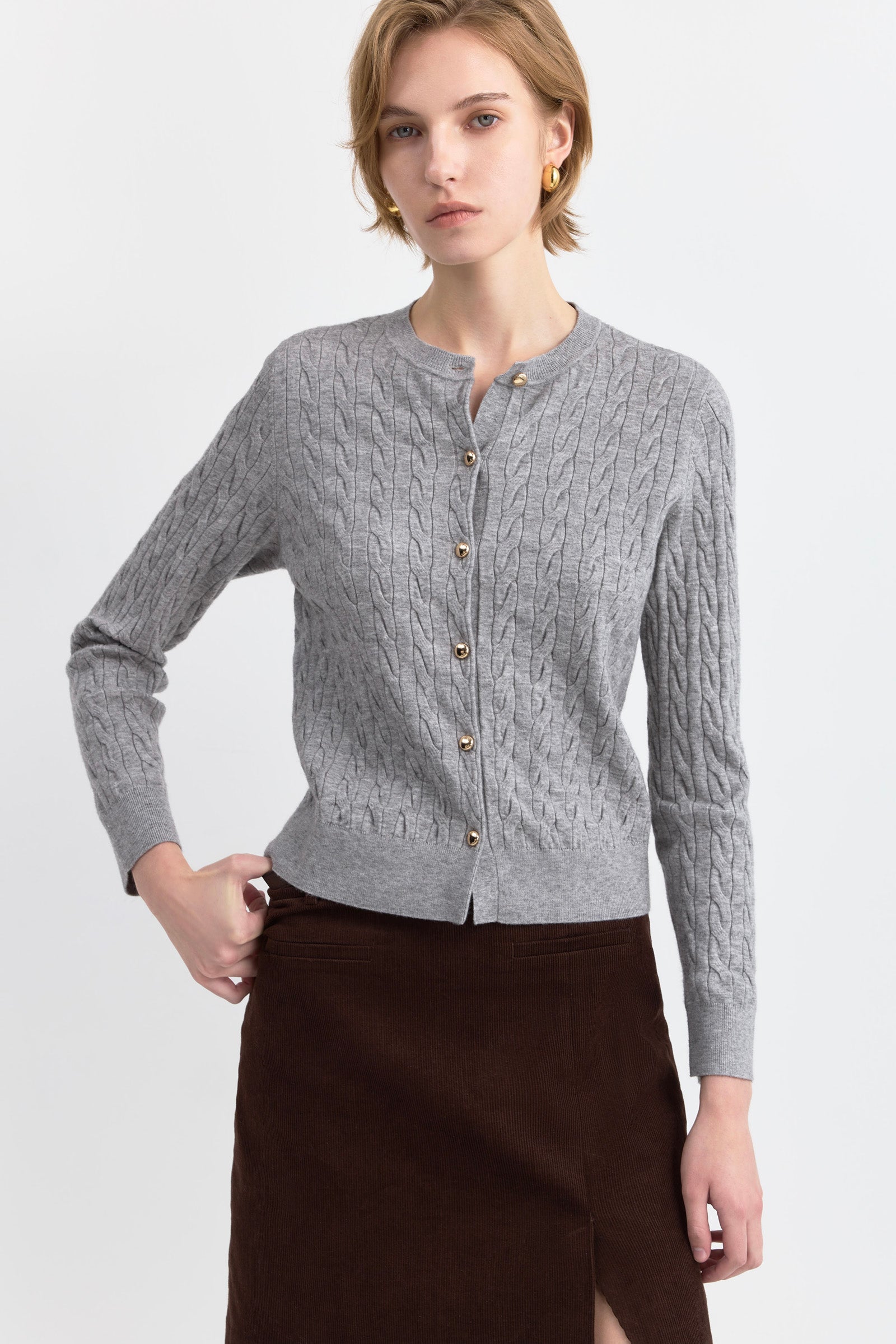 LILY Cable Knit Cardigan, view 2