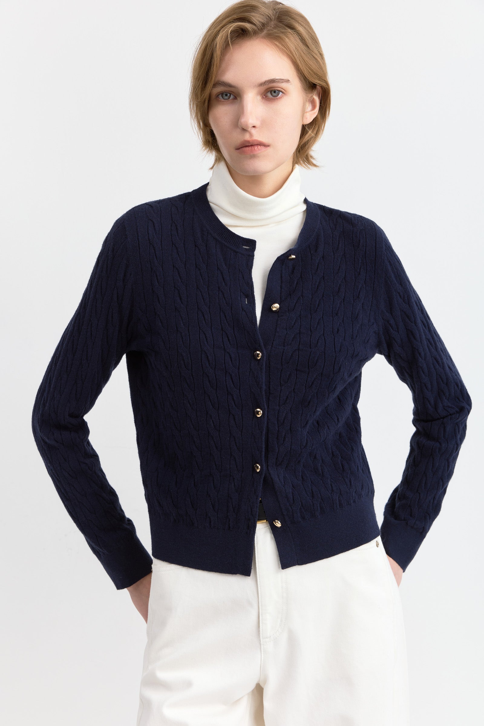 LILY Cable Knit Cardigan, view 3