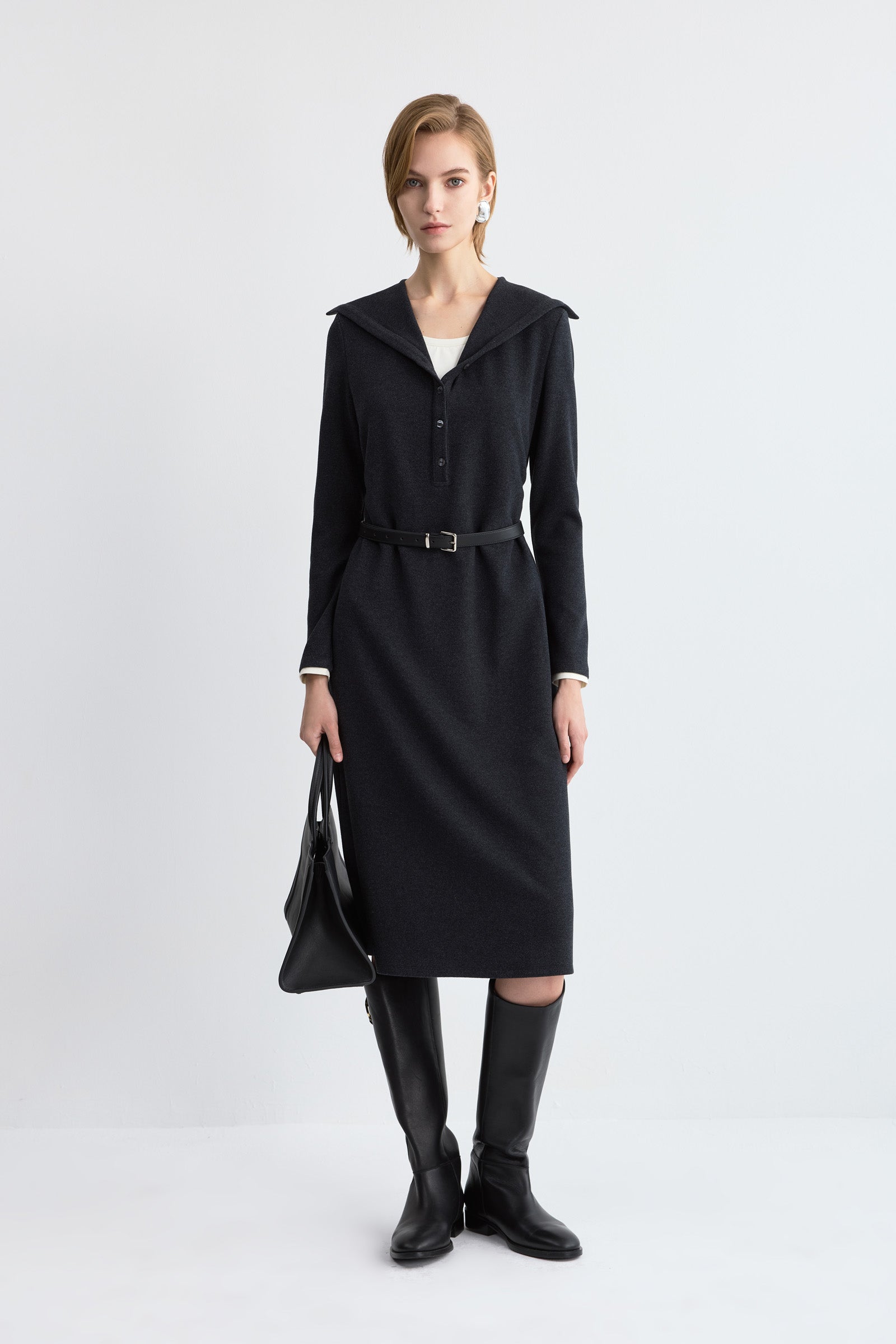 LILY Contrast-Trim Tailored Dress by LILY STUDIO