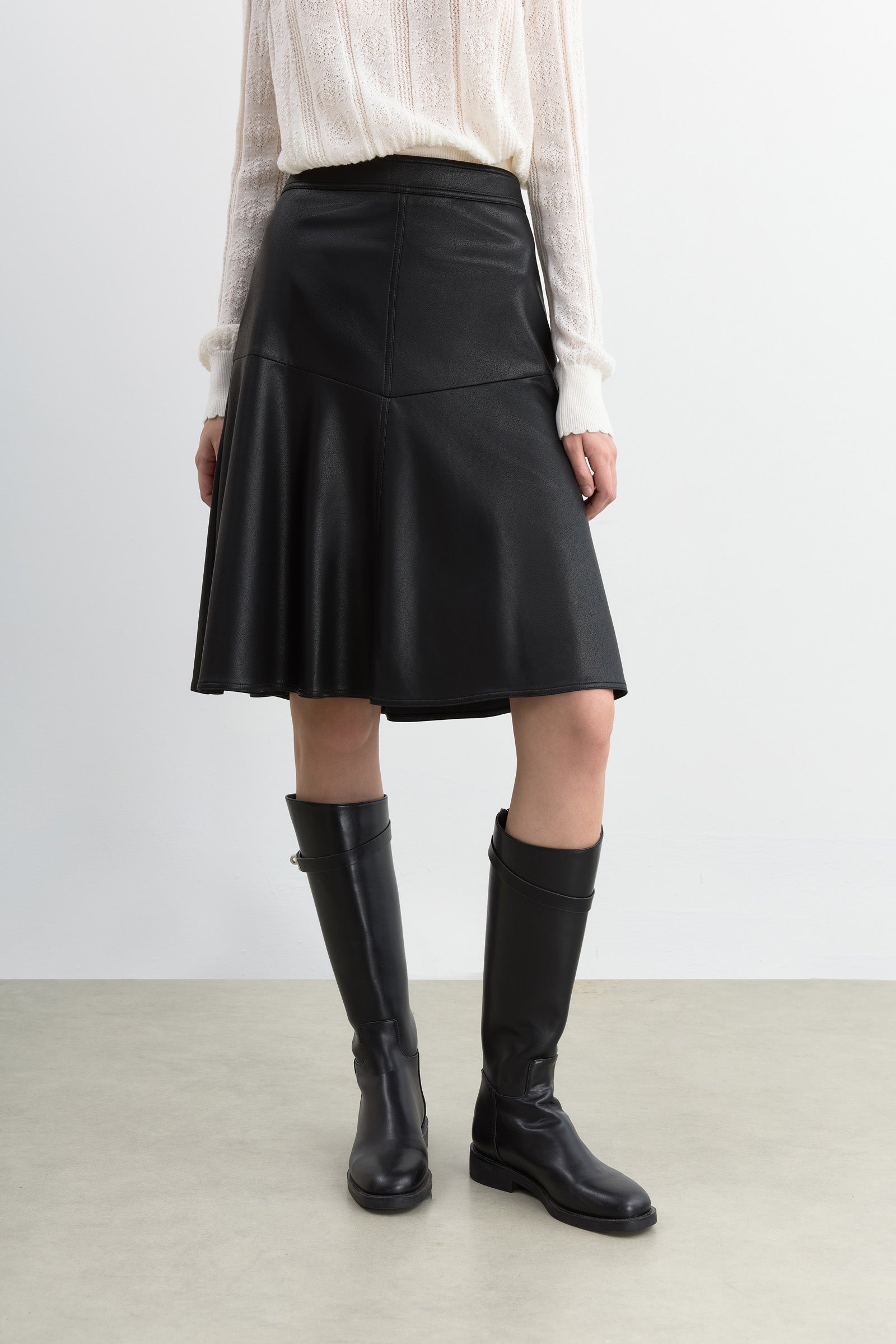 LILY High-Rise A-Line Midi Skirt, view 2