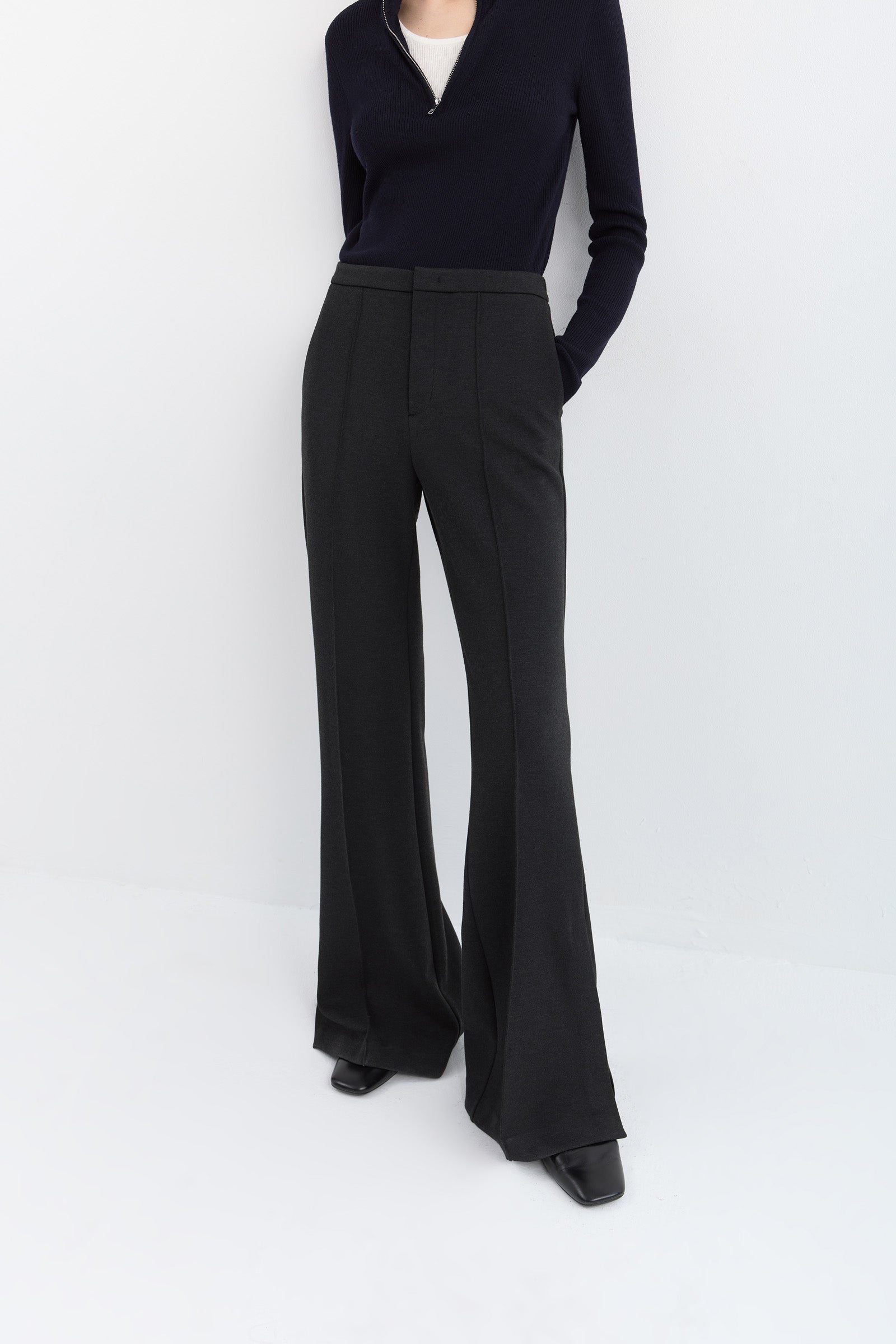 LILY High-Rise Split-Hem Flare Pants by LILY STUDIO